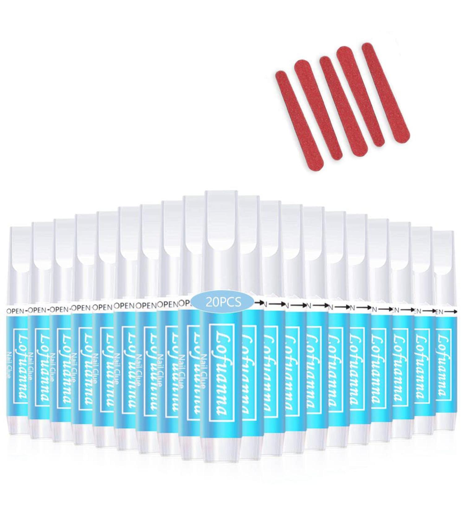 Lofuanna Nail Glue for Acrylic and Press On Nails - Professional, Strong, and Long Lasting Bond - 20 PCS Nail Tech Supplies - Buy Online on GoSupps.com