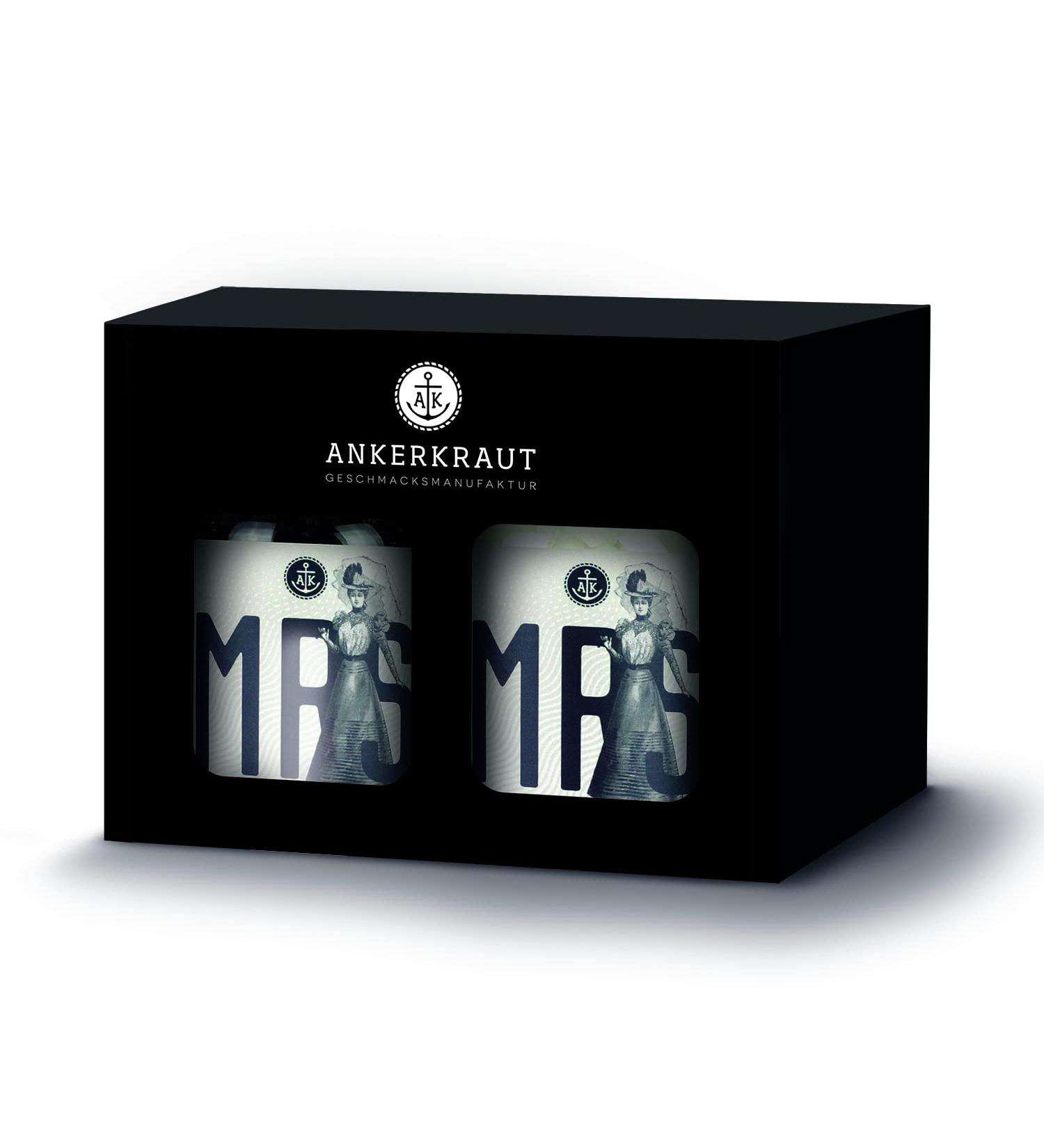 Ankerkraut Wedding Box - Premium Salt & Pepper Gift in Cork Glass (Mrs. & Mrs.) | Perfect for Celebrations - Buy Online on GoSupps.com