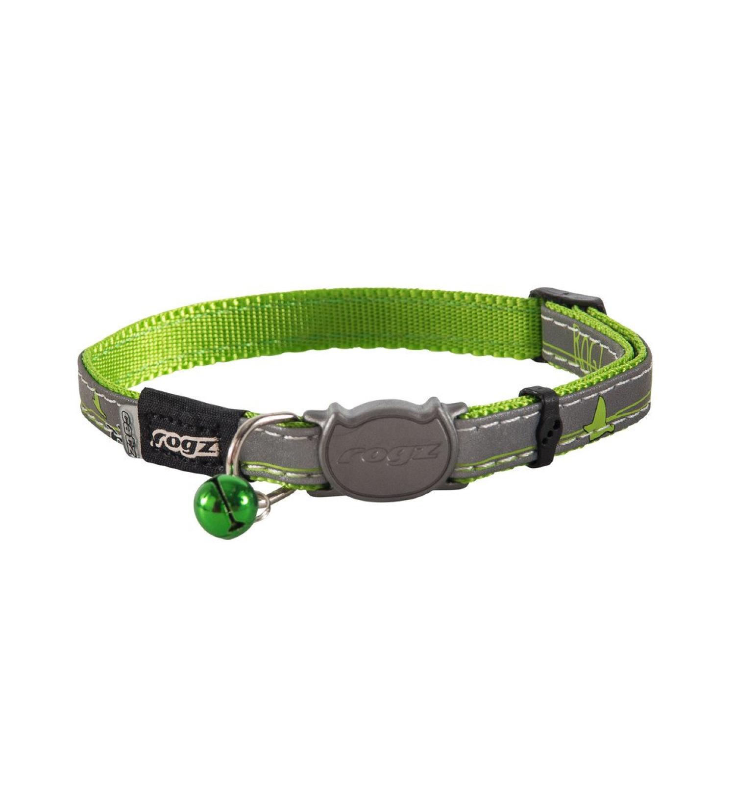 ROGZ CB08-L Collar Nightcat S green green Single*