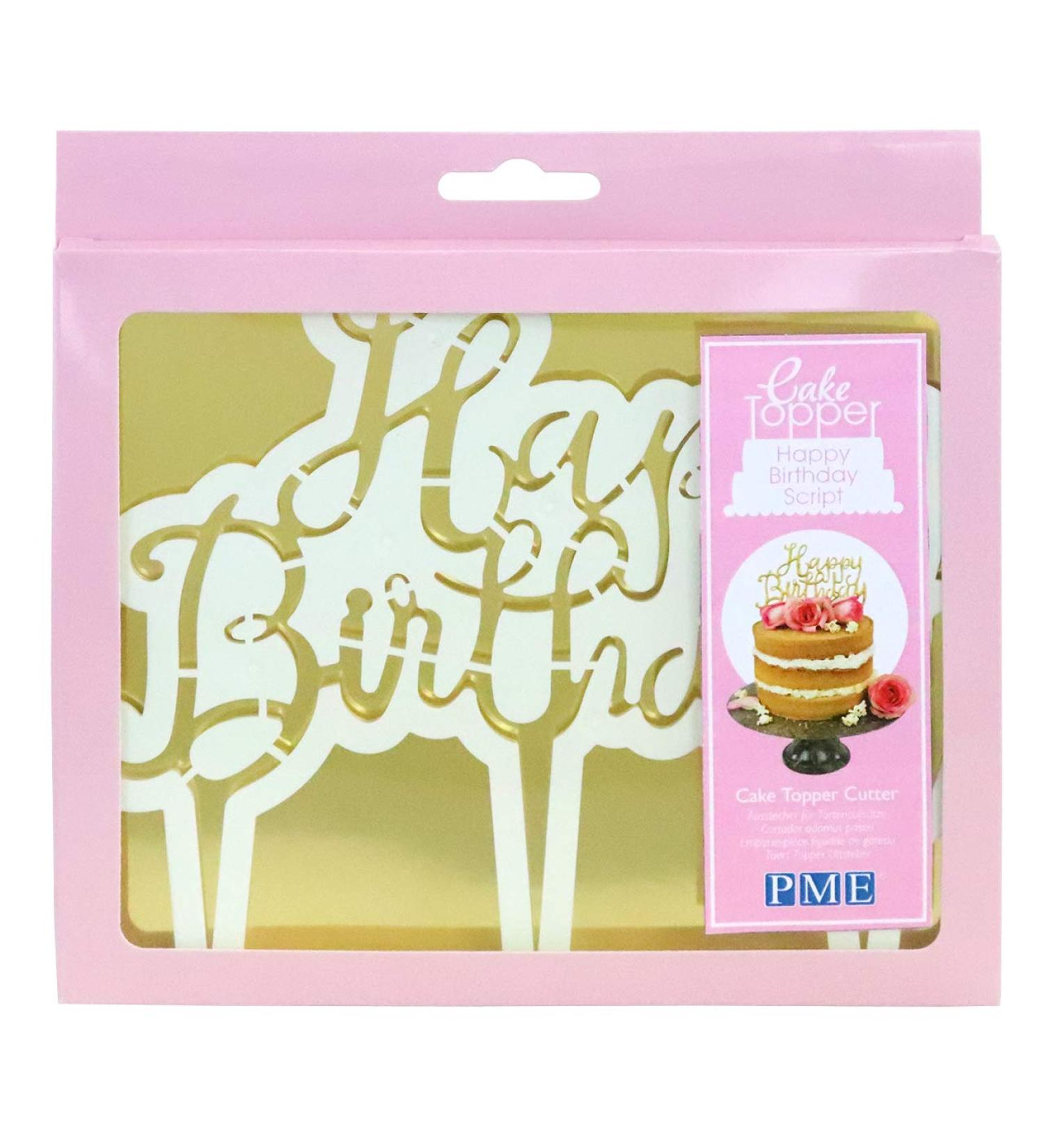 PME Cake Topper - Happy Birthday Script - Buy Online on GoSupps.com