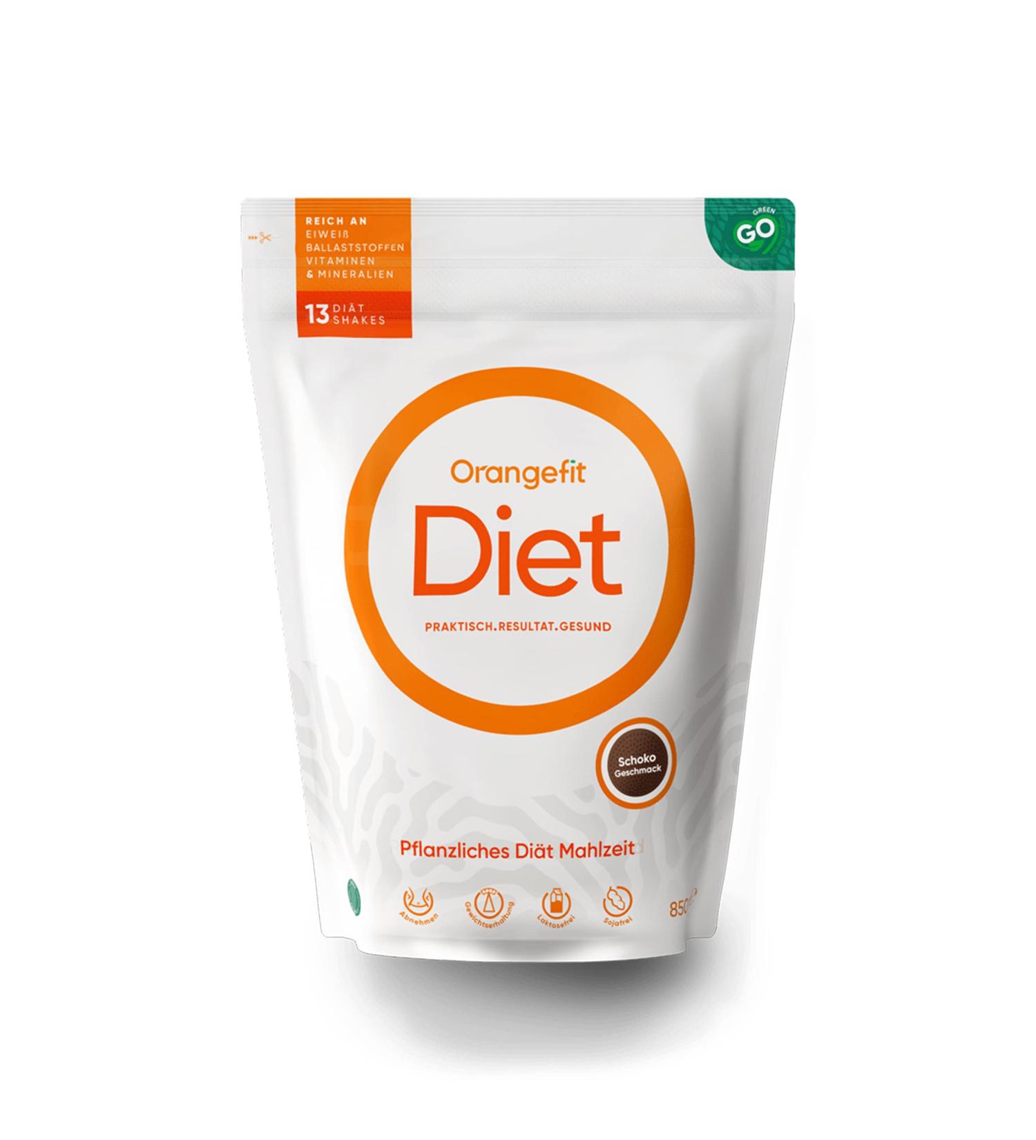 OrangeFit Diet Mahlzeitset Shake - Chocolate Protein - 850g for Weight Loss - 13 Shakes - International Shipping Available - Buy Online on GoSupps.com