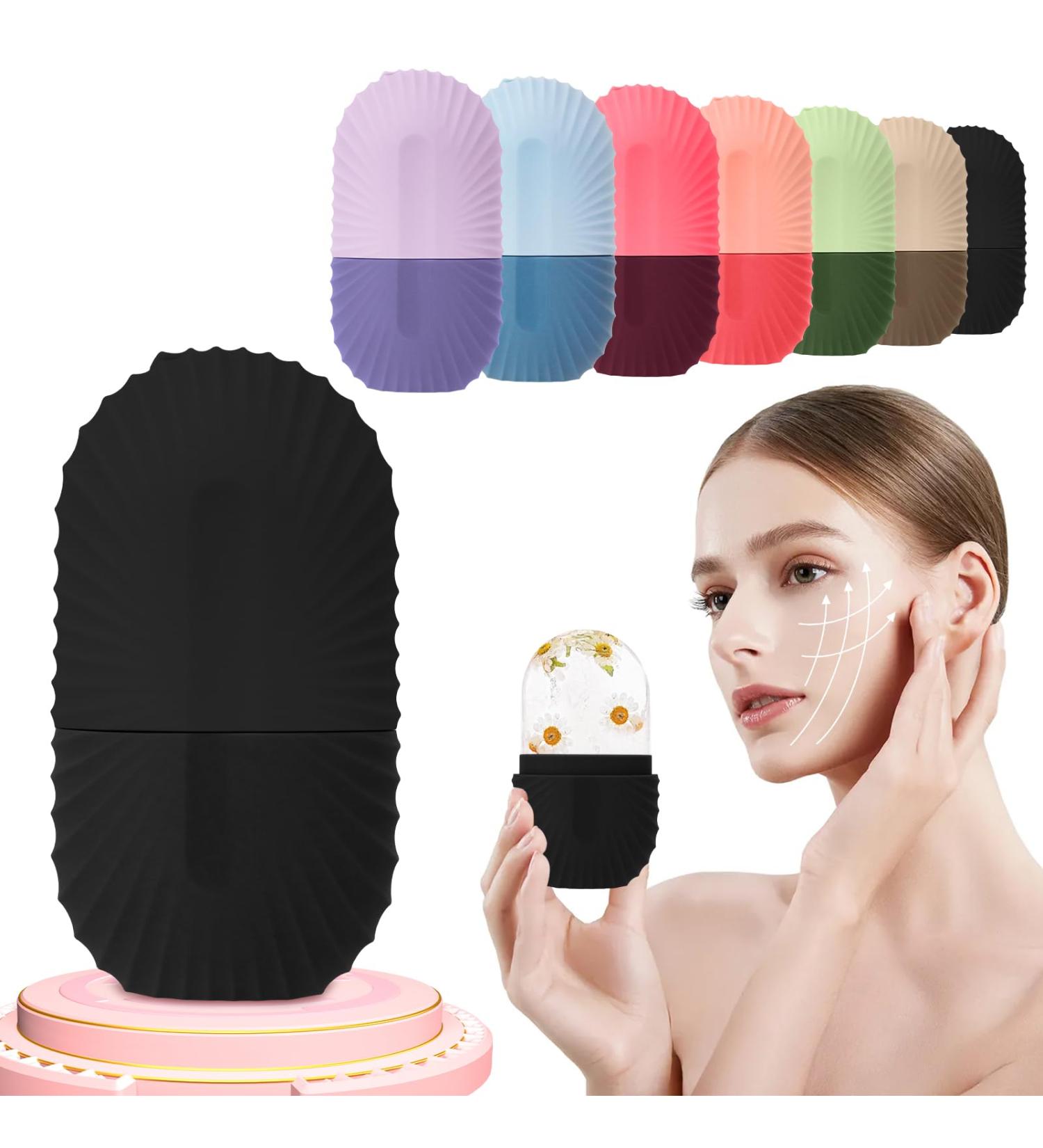 Ice Roller Ice Roller Facial Facial Ice Roller Facial Treatment Ice Compress Shrinks Pores Anti-Wrinkle Reduces Swelling Improves Skin Elasticity - Black - Buy Online on GoSupps.com