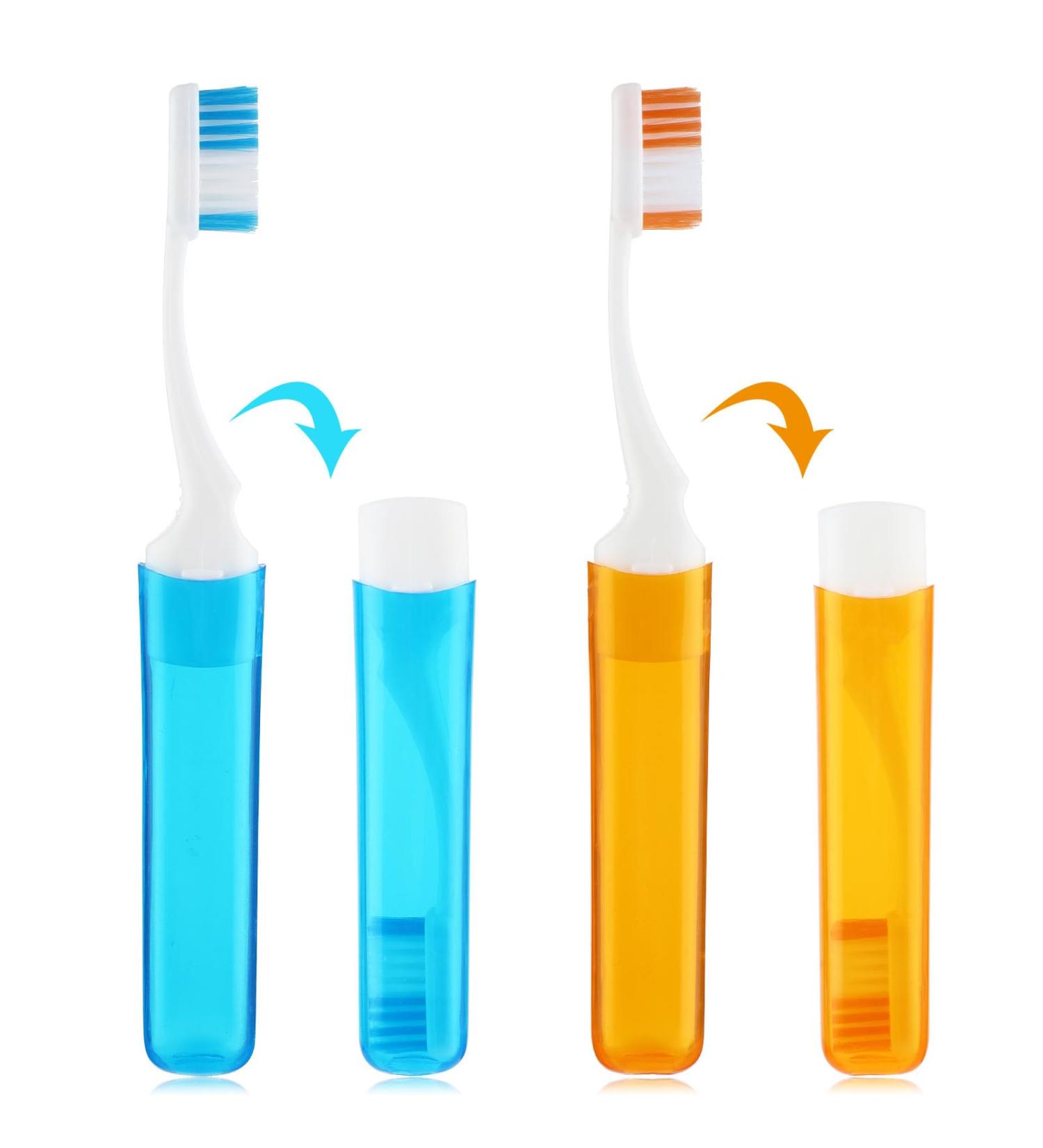 Buy Ouligay Foldable Travel Toothbrush - Portable Soft Mini Toothbrush Set for School Home & Business Trips | International Shipping Available - Buy Online on GoSupps.com