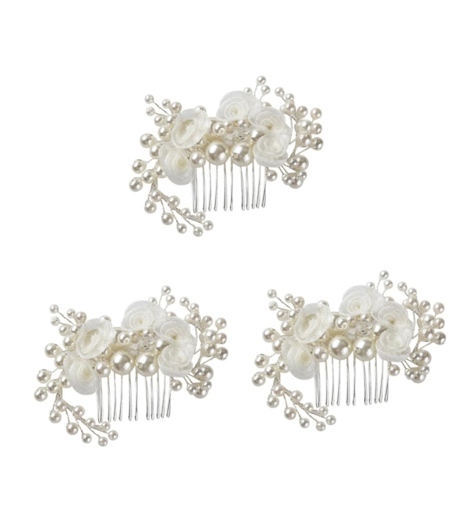 minkissy Comb bridal headpiece Women hairpin Bridal hair comb Flower headwear Women hair comb flower headdress bride Wedding - Buy Online on GoSupps.com