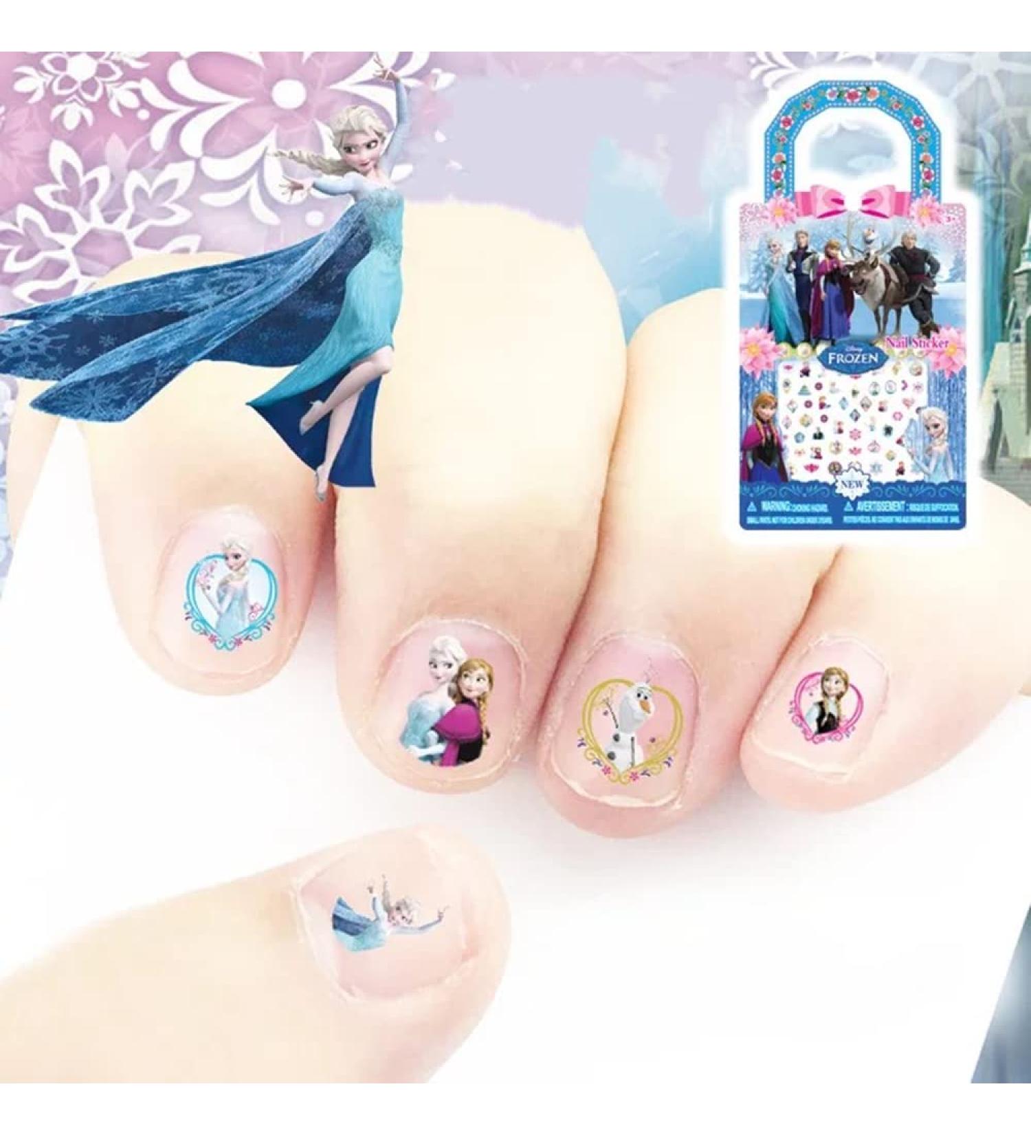 Nail ticker self -adhesive nail sticker 6 sheet cartoon princess nail art decal pictures diy nail art decoration for women girls children