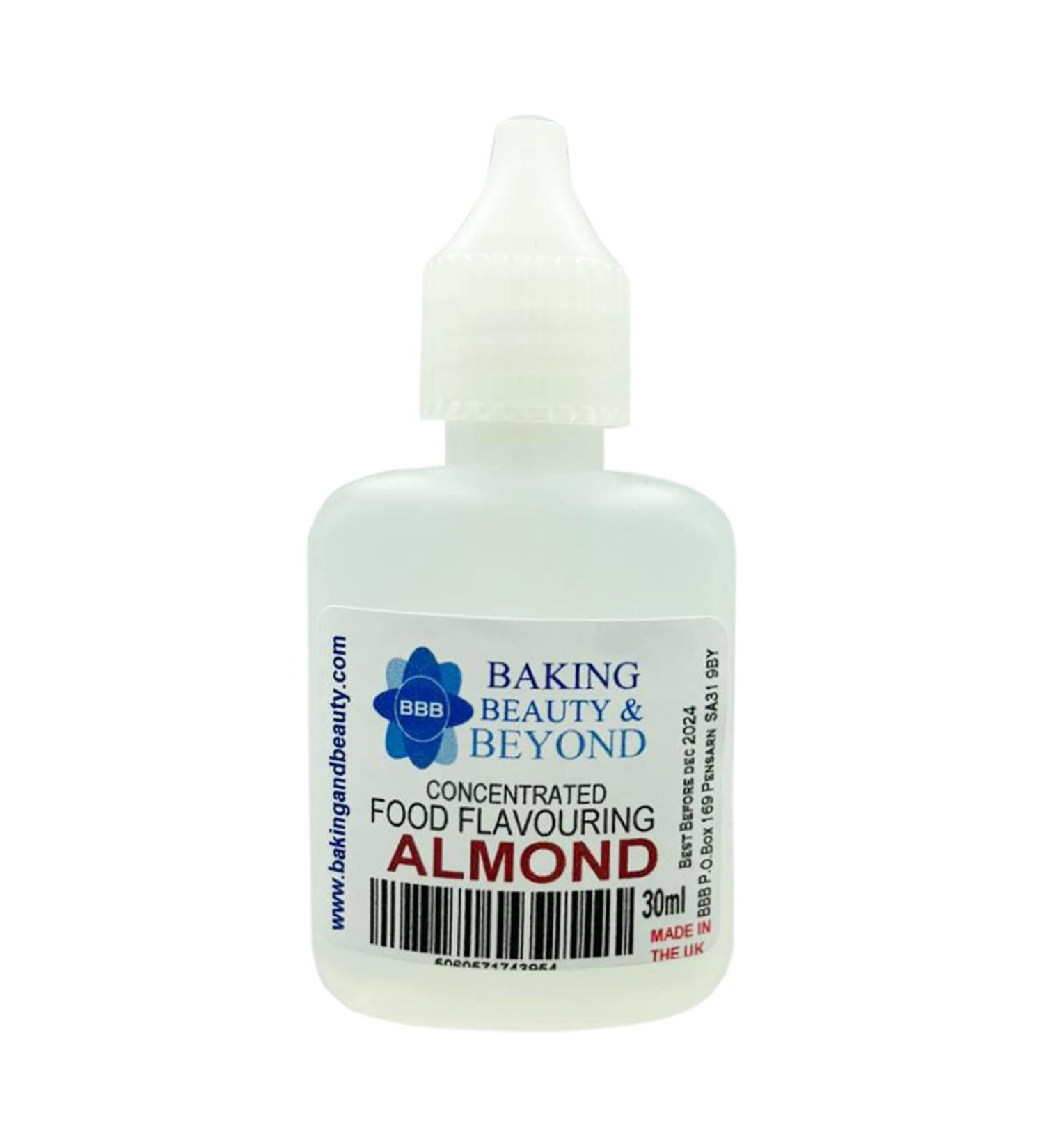 Baking Beauty and Beyond Concentrated Food Flavouring Oil - Dozen of Professional Quality Food Grade Flavouring Oil for Candy Making Baking Cooking Lip Balm and Lip Gloss - Almond (30ml) - Buy Online on GoSupps.com