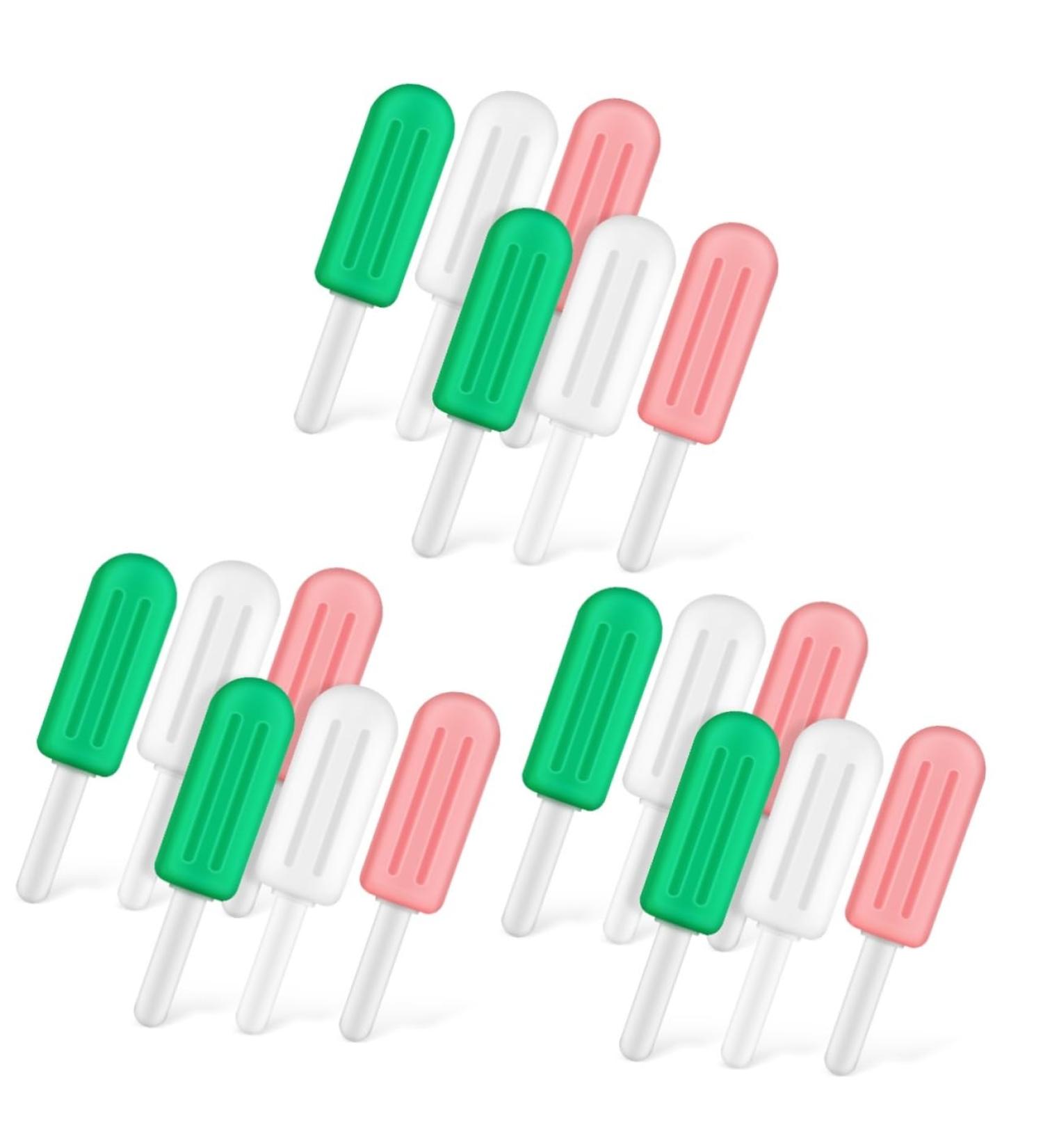 GLEAVI 18 Pcs Popsicle Silicone Chew Chewies Smile Direct Jaw Retainer Container Case Silicone Pacifier Device Adult Pacifier Chew Sticks for Silica Gel Chewing Gum mediumx3pcs As Shownx3pcs - Buy Online on GoSupps.com