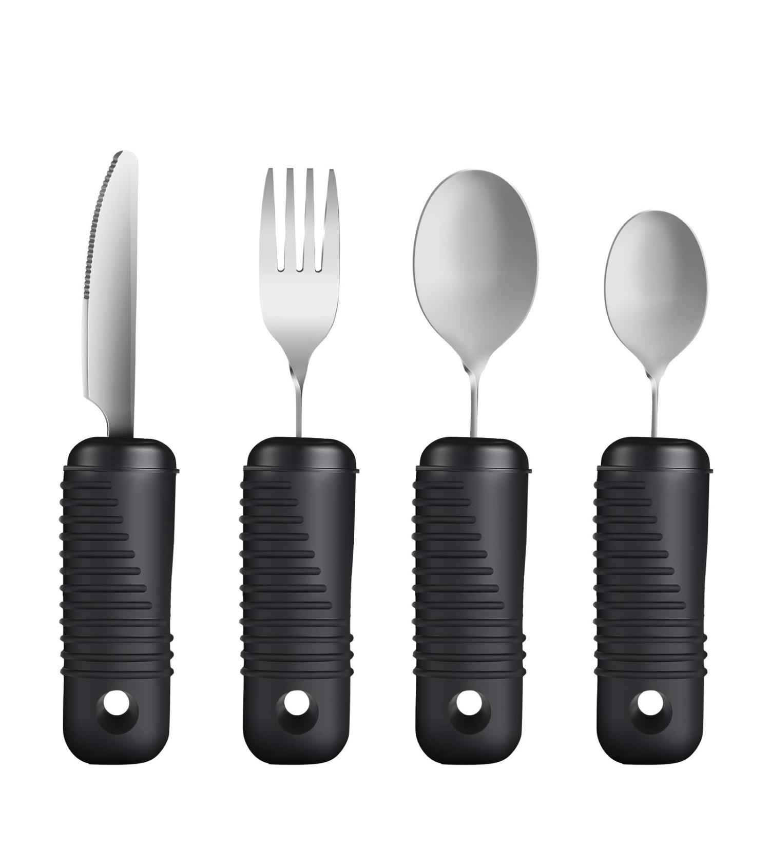 Adaptive Utensils Set for Tremors - Easy Grip Silverware for Parkinsons and Arthritis - Buy Online on GoSupps.com