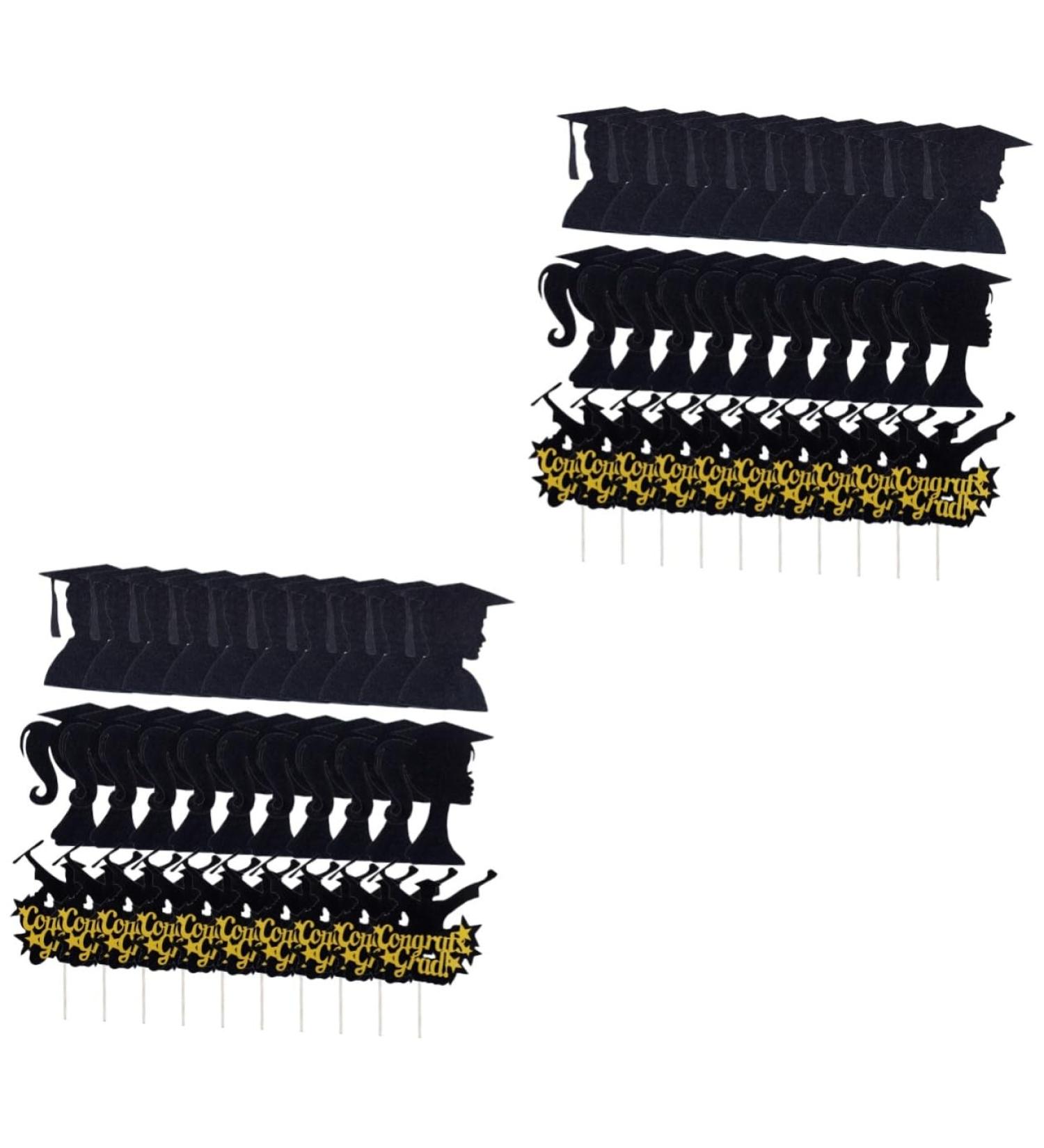 Vaguelly 60 Pcs Insert Card Birthday Party Treat Picks Party Supplies Graduation Grad Cap Cupcake Topper Cake Decoration Picks Food Decor Cake Insert Topper Decorations Birthday Cake Paper - Buy Online on GoSupps.com