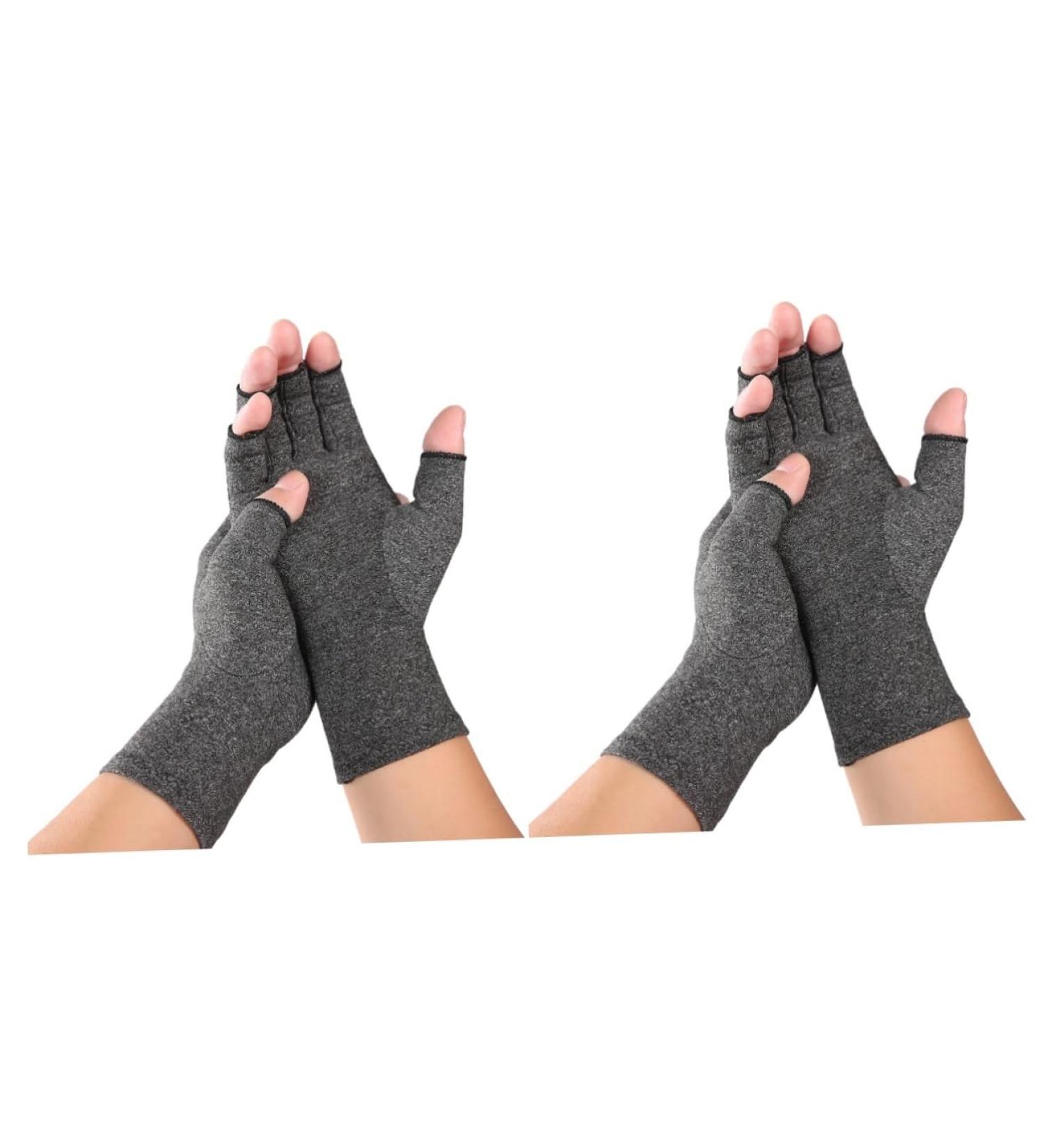 Healvian Compression Gloves - 2 Pairs of Half Finger Sports Gloves for Indoor Care | Shop Internationally - Buy Online on GoSupps.com