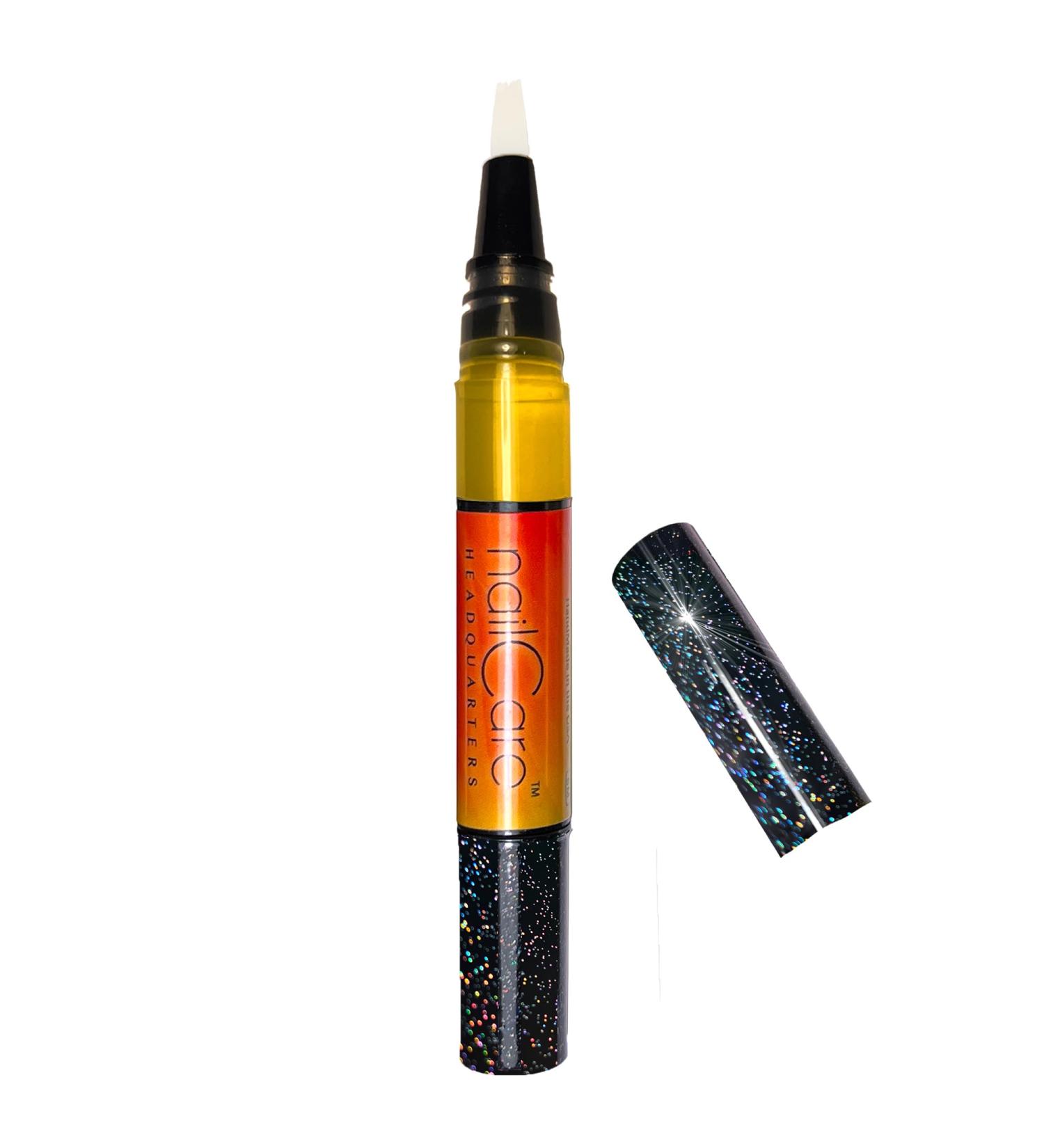 Cuticle Oil Pen for Stronger Nails - Jojoba Oil & Bali Mango Fragrance - Nail Growth Serum & Strengthener - Holo Glitter Design - International Shipping - Buy Online on GoSupps.com