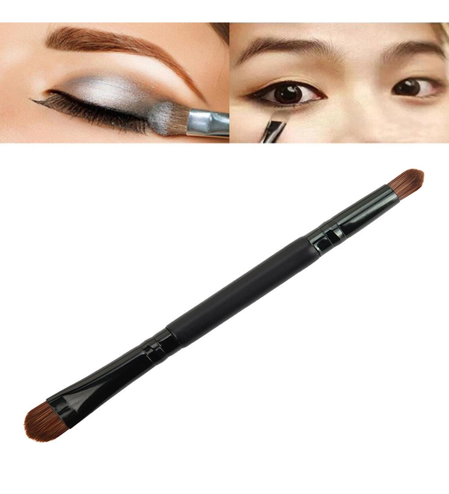 Fpoqbod Double Head Short-Handled Brush Eye Shadow Brush Makeup Makeup Brush (Black) - Buy Online on GoSupps.com