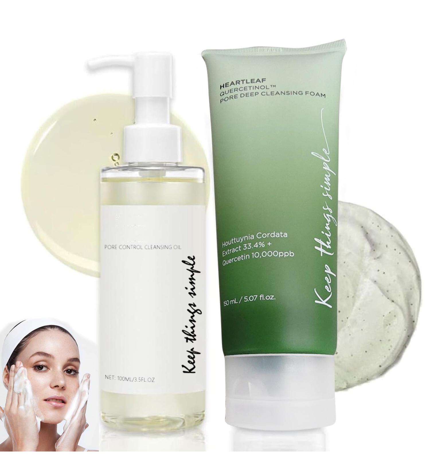 FunnAura 100 ml Cleansing Oil Mild 150 ml Face Foam Cleanser Pore Control Cleaning Oil for All Skin Types - Buy Online on GoSupps.com