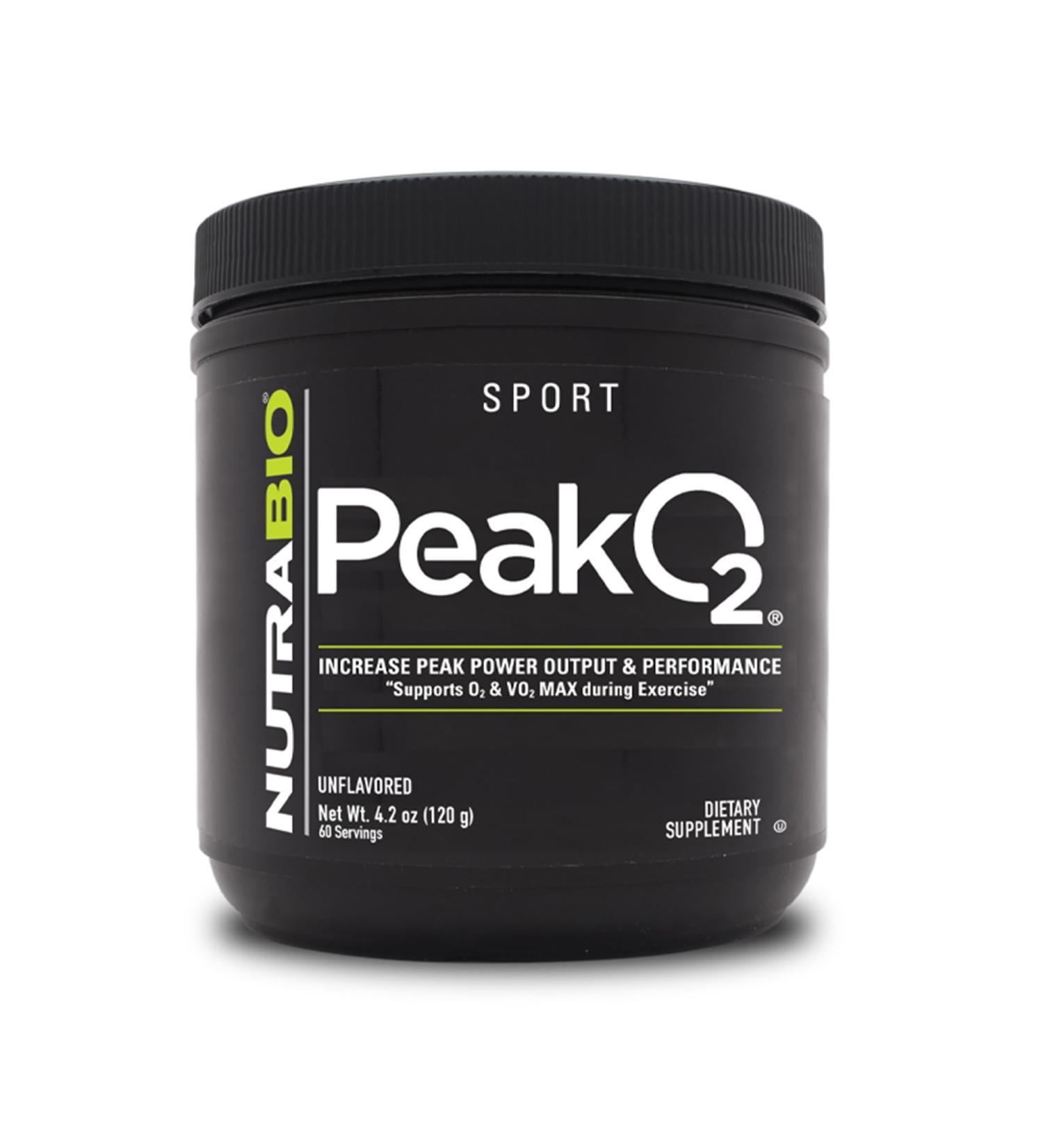 NutraBio Labs Peak O2 Unflavored 4.2 oz (120 g) Nutritional Supplement - Buy Online on GoSupps.com