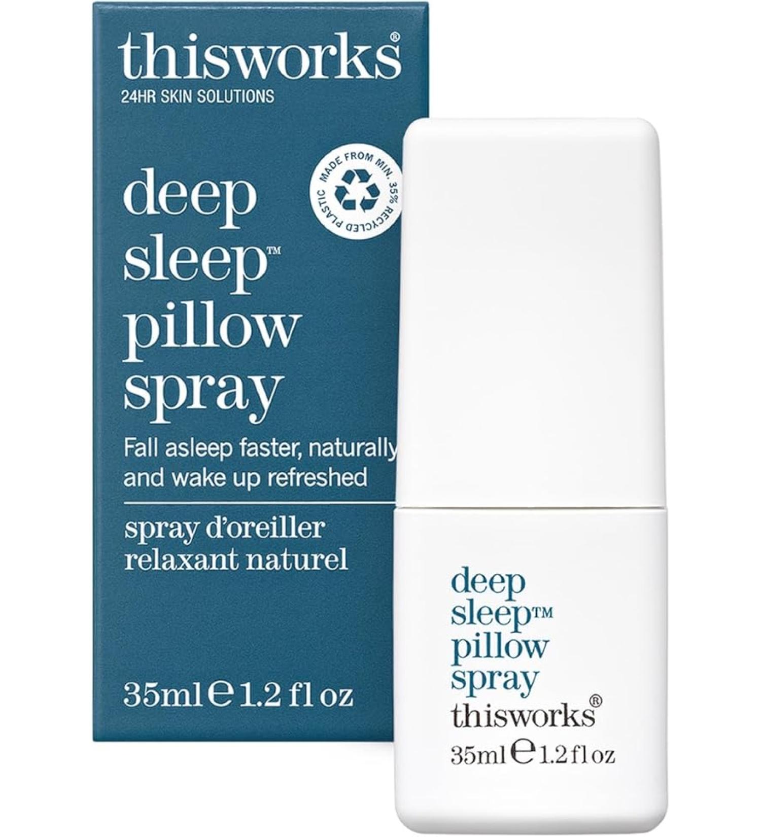 THISWORKS Deep Sleep Pillow Spray - Fast-Acting Natural Formula with Lavender Vetivert and Camomile - 35 ml (1.2 fl oz) - Buy Online on GoSupps.com