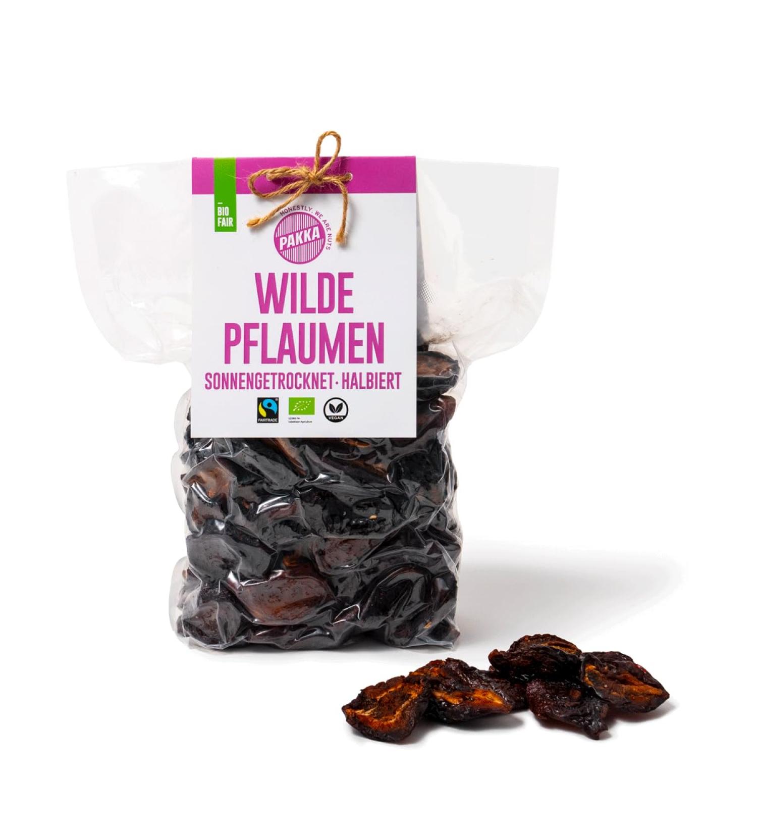 PAKKA - Prunes s ch es commerce quitable bio 1 kg prunes sauvages s ch es moiti s de prunes ramass es l' tat sauvage par des petits paysans de Samarcande Ouzb kistan v g talien 1000 g Option 2 : 1 kg - Buy Online on GoSupps.com