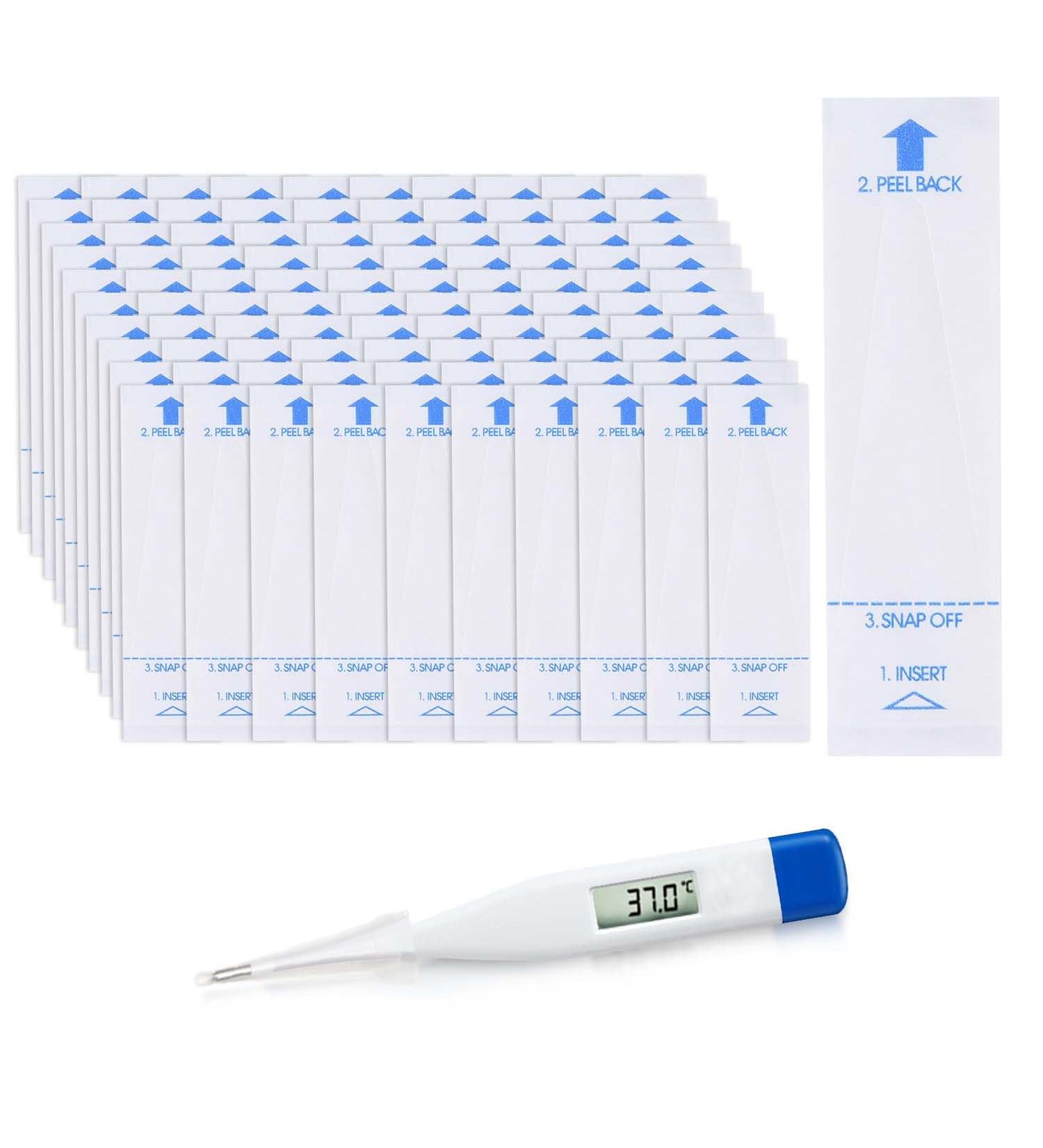 Buy OBTANIM 100-Piece Disposable Digital Thermometer Probe Covers - Clear Temperature Sheath Sleeves for Oral Rectal & Armpit Use | Fast International Shipping - Buy Online on GoSupps.com