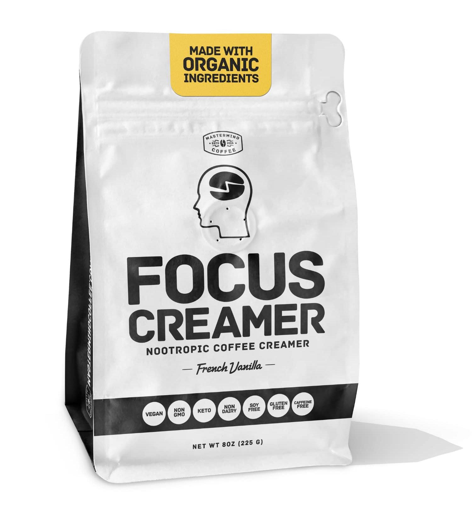 French Vanilla Keto Focus Creamer | Organic, Non-Dairy, Sugar-Free Nootropic Coffee Creamer - Buy Online on GoSupps.com