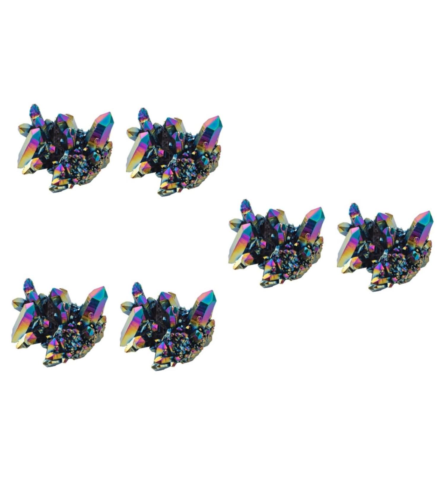 COHEALI 6 Pcs Colorful Crystal Clusters Fish Tank Decorations Meditation Crystals and Stones Crystal Gems Colorfulx3pcs 3X3CMx3pcs - Buy Online on GoSupps.com