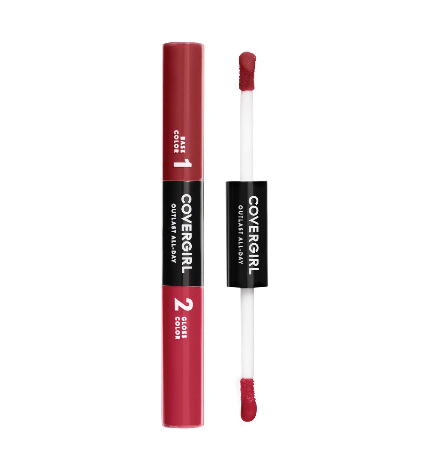 Covergirl Last All Day Color & Lip Gloss in Pretty Ruby - Long-Lasting Lip Color 0.2 oz | Shop Internationally - Buy Online on GoSupps.com