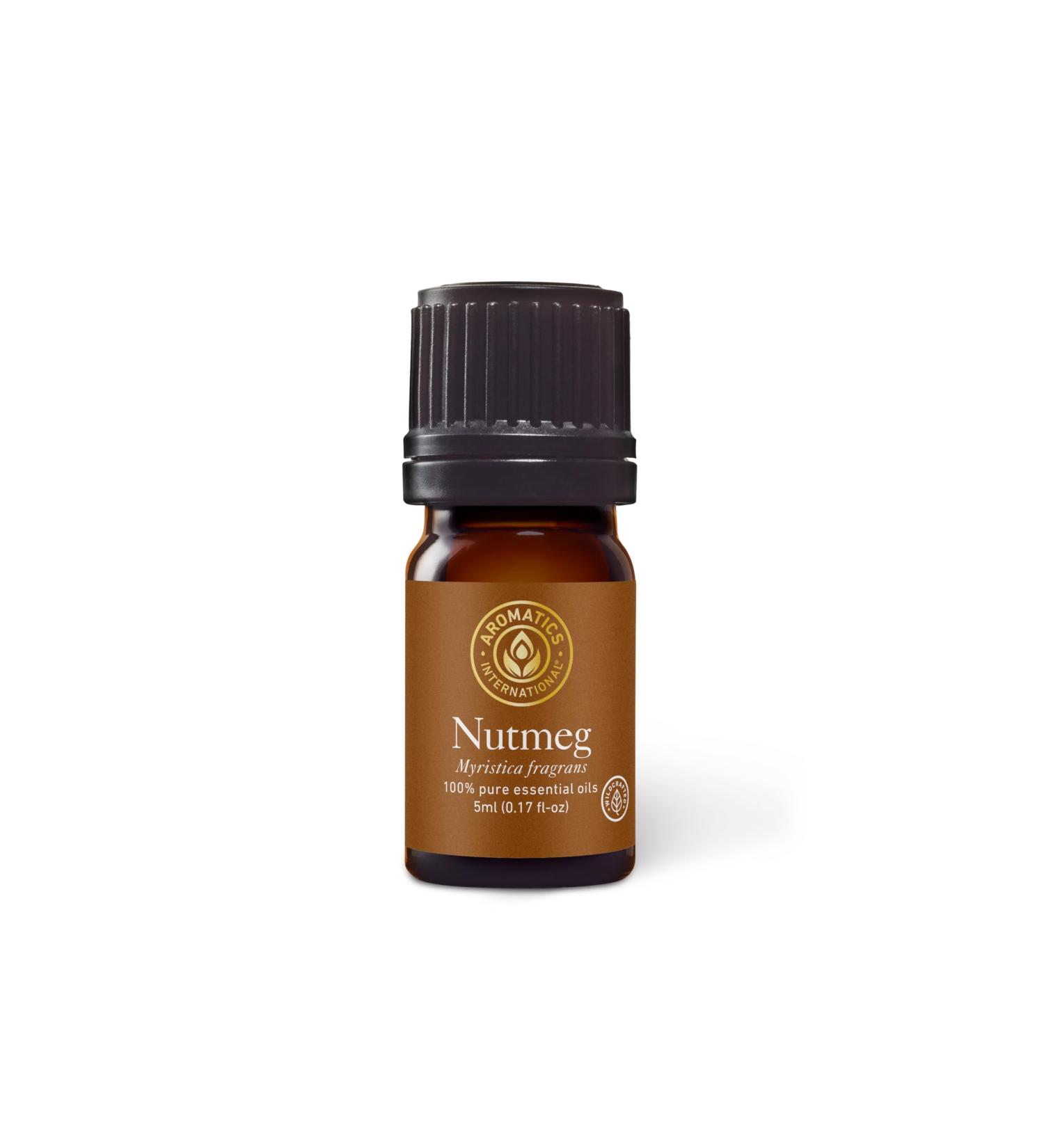 Aromatics International Premium Organic Nutmeg Essential Oil 5ml | 100% Pure Essential Oil for Diffusion & Aromatherapy Nutmeg 0.17 Fl Oz (Pack of 1) - Buy Online on GoSupps.com