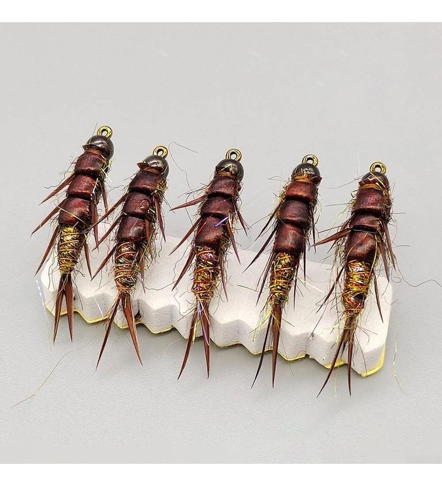 5 x Fly Fishing Hooks - Nymph Stonefly Bait for Trout Perch & Grayling | International Shipping Available - Buy Online on GoSupps.com