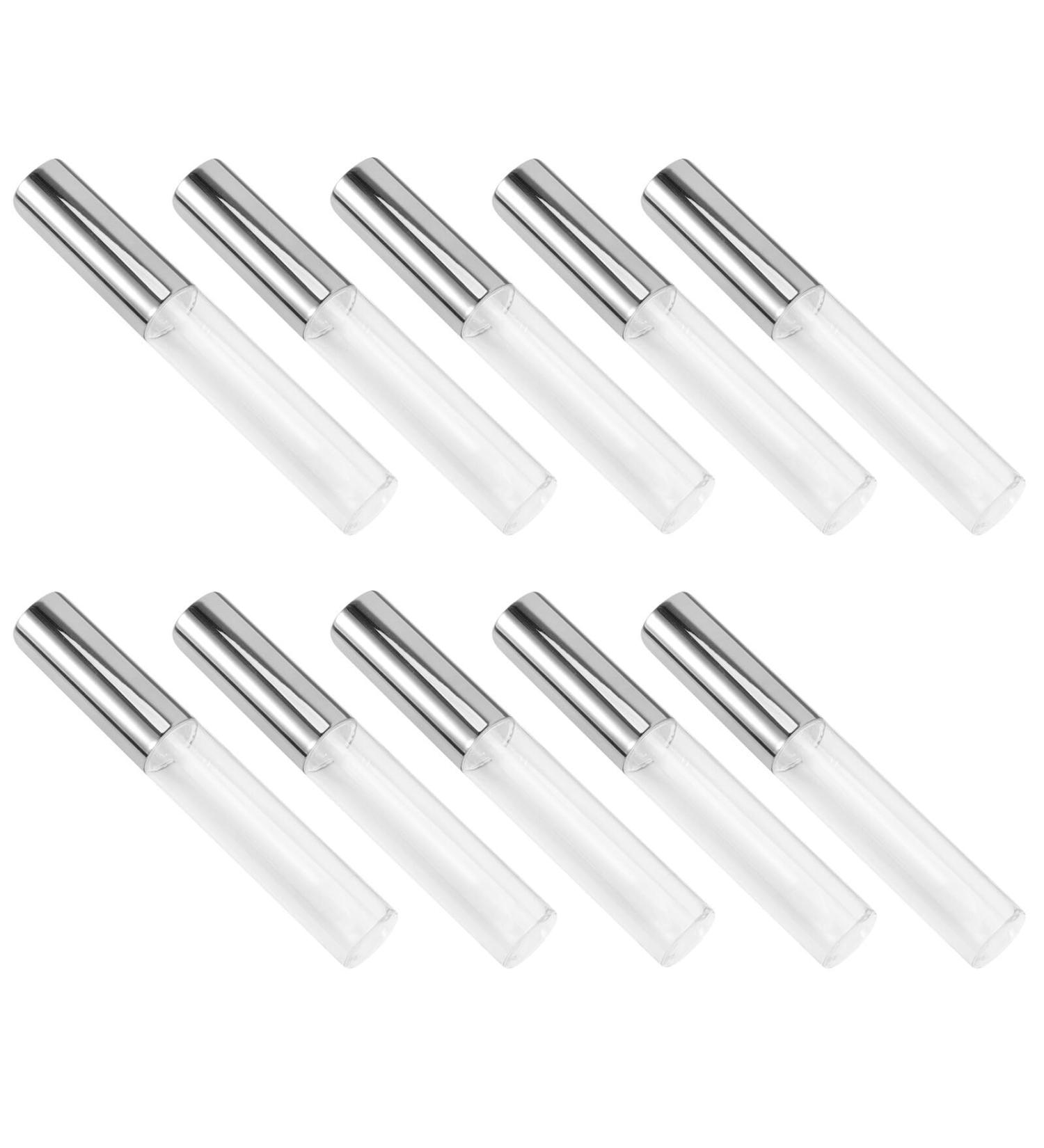 Alipis 10 pi ces Tube Gloss Vide Plastique Transparent pour Brillant L vres Rechargeable et Portable Flacon Rond Argent  - Buy Online on GoSupps.com