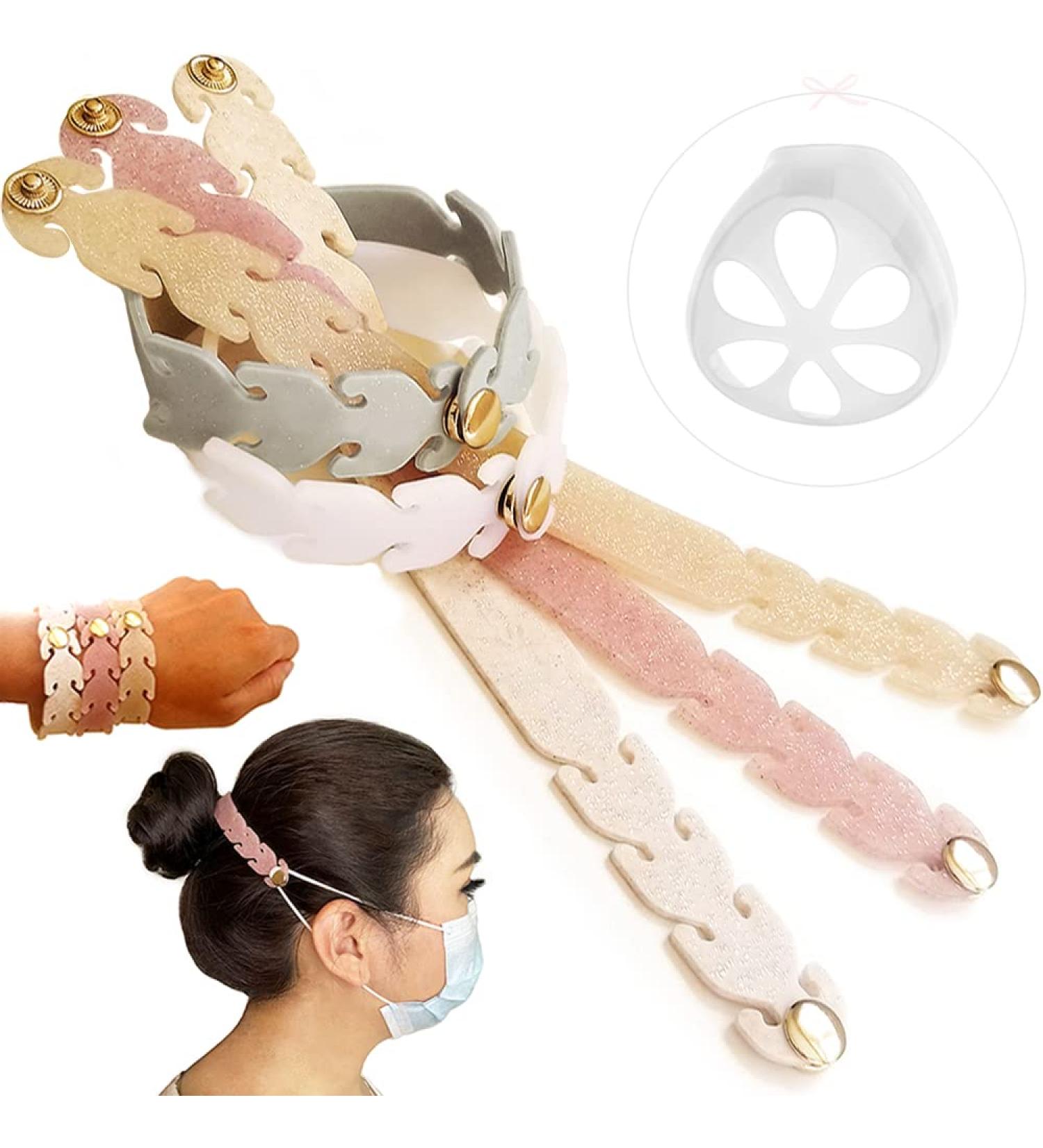 Mask Strap Extender | Ear Saver Hook | Adjustable Ear Grip | Silicone Ear Protection Savers (5 PCS + 1 PC Gift) - Buy Online on GoSupps.com