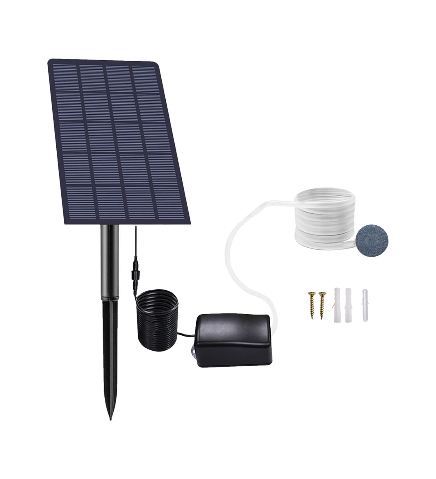 Decdeal Solar Pond Aerator Air Pump - Night & Day Oxygen Pump for Garden Pond & Aquarium - Buy Online on GoSupps.com