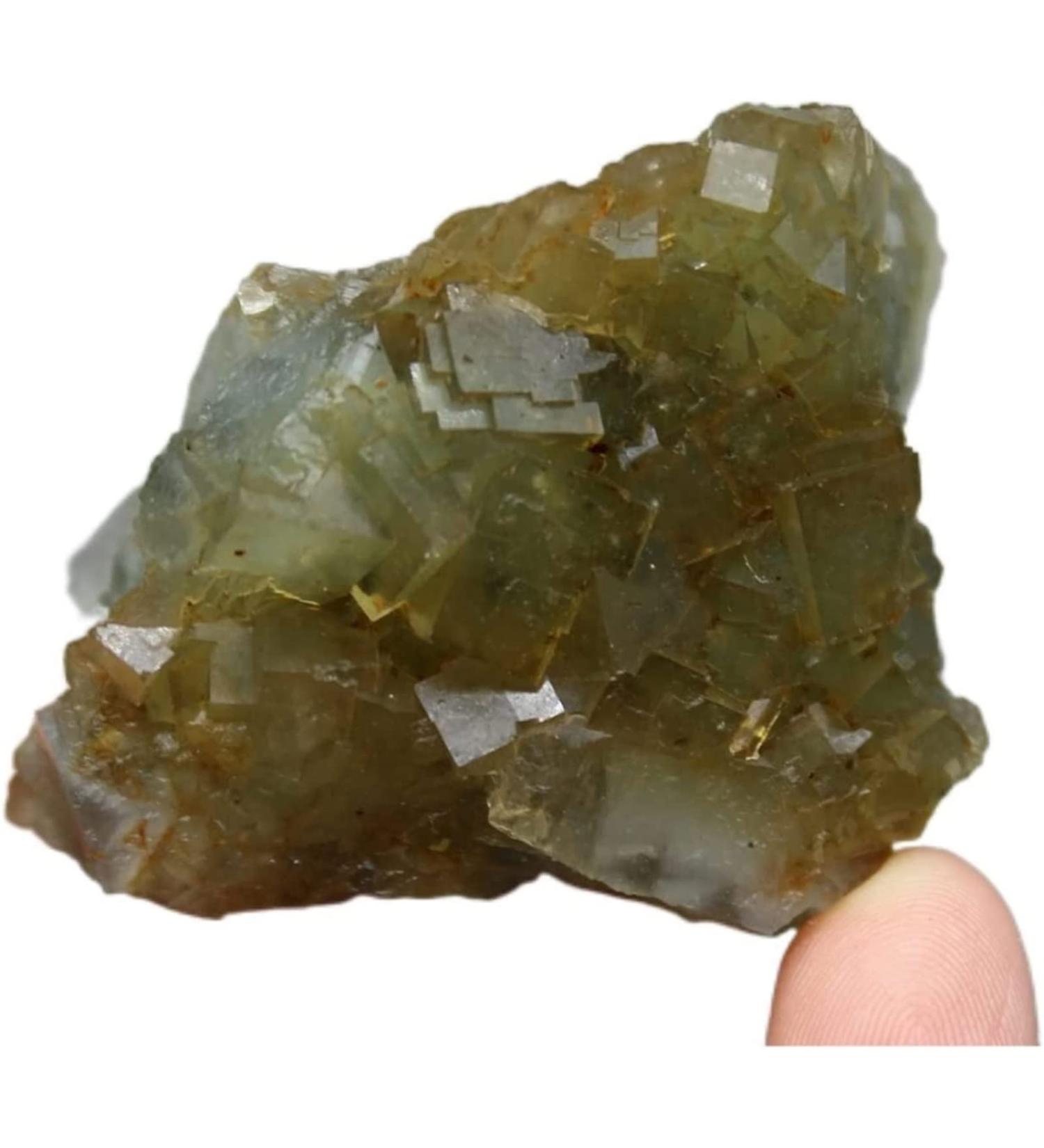 Minerals Stones Natural Cubes Yellow Fluorite Cluster Samples Stones and Crystals Quartz Crystal Crystal Stones Decoration Draw QINTINYIN