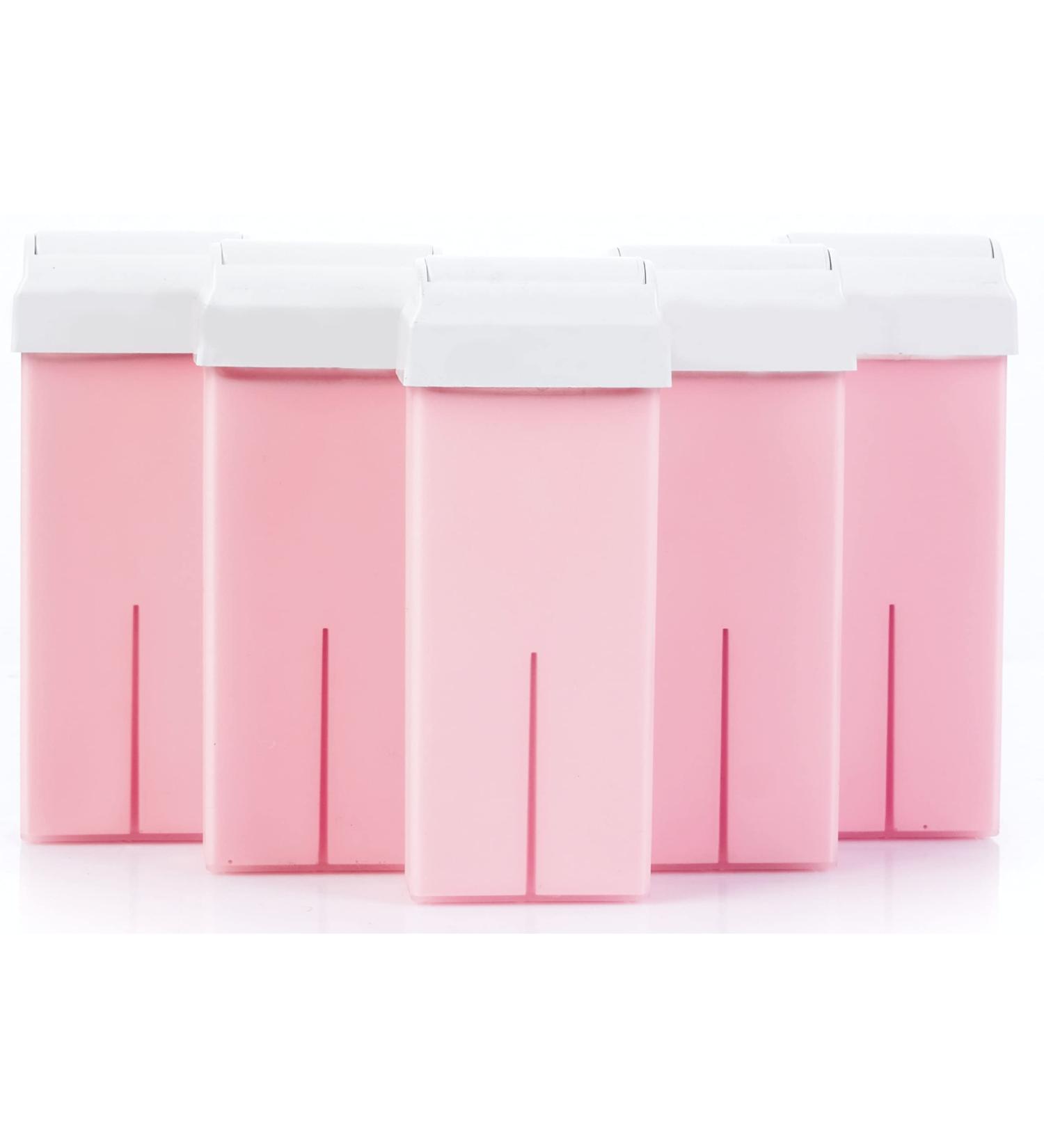 Kozmar Roll on Wax Cartridge - Hair Removal | Wax Cartridge | Wax Roll on | Depilatory Wax | Pack of 6 Refill x 100ml | Wax Cartridge Roller for Legs and Arms | For sensitive skin | Pink Powdered Titanium Pink Powdered - Buy Online on GoSupps.com