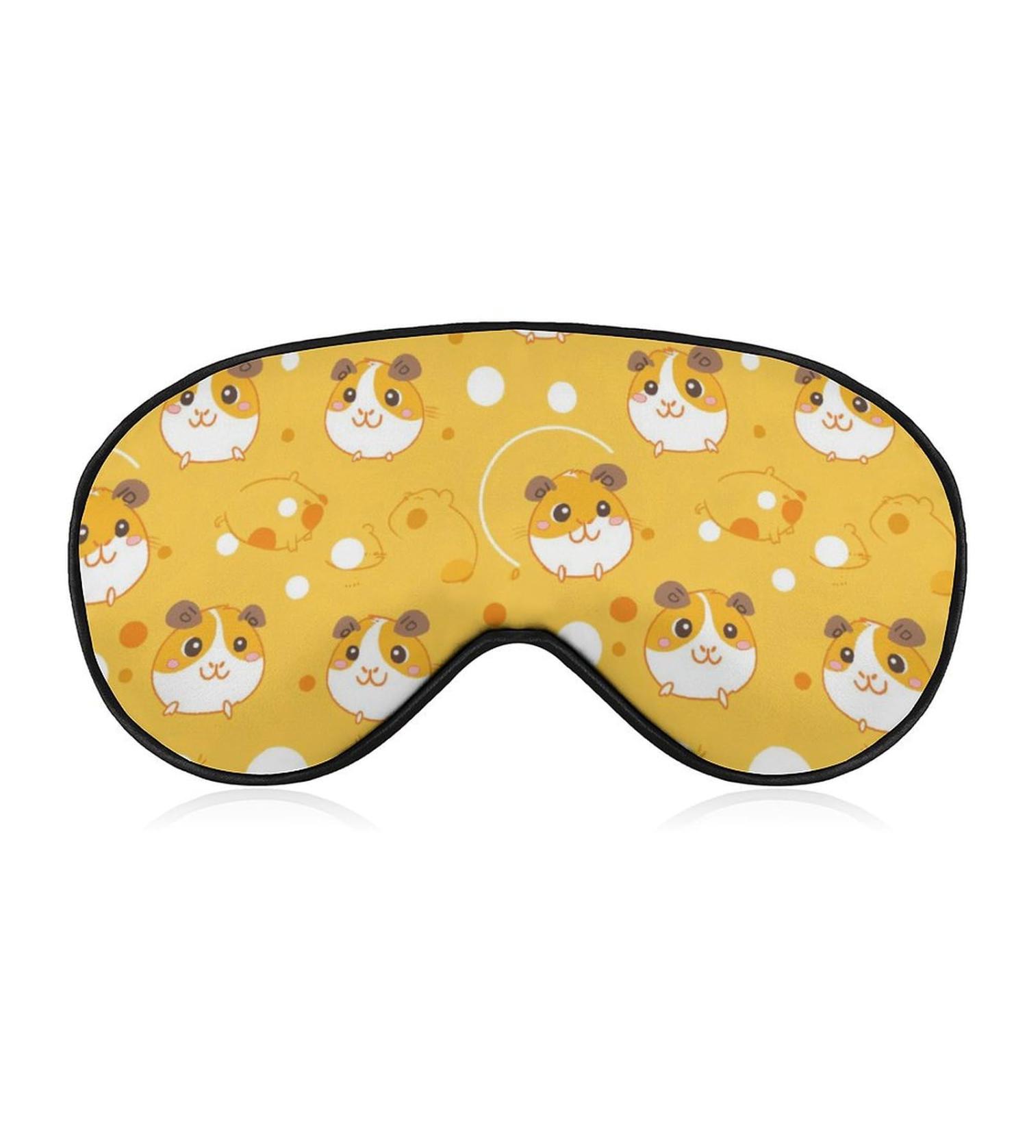 Guinea Pig & Hamster Cheese Soft Sleep Mask - Adjustable Eye Cover for Light Blocking | For Men & Women - Buy Online on GoSupps.com