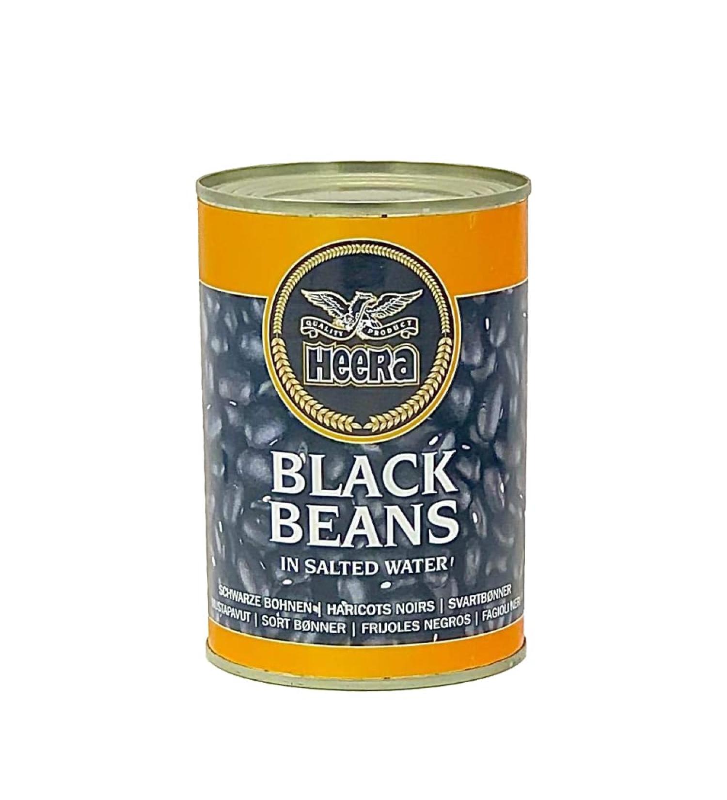Heera Black Beans Tin | 400G | Precooked Black Beans | Healthy Nutritious | Ready to Eat Healthy Food | Indian Origin - Buy Online on GoSupps.com