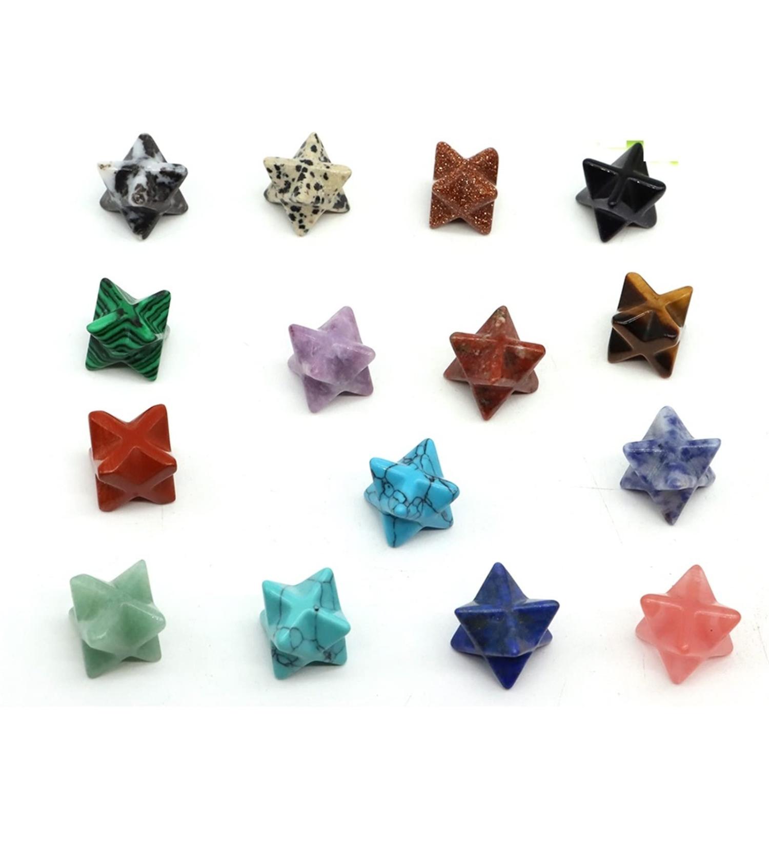 1-40PC 13mm Merkaba Star Natural Stone Crystal for DIY Jewelry Gem Decoration Wholesale (Color : Mix Random Stones Size : 10 pcs) 10 pcs Mix Random Stones - Buy Online on GoSupps.com