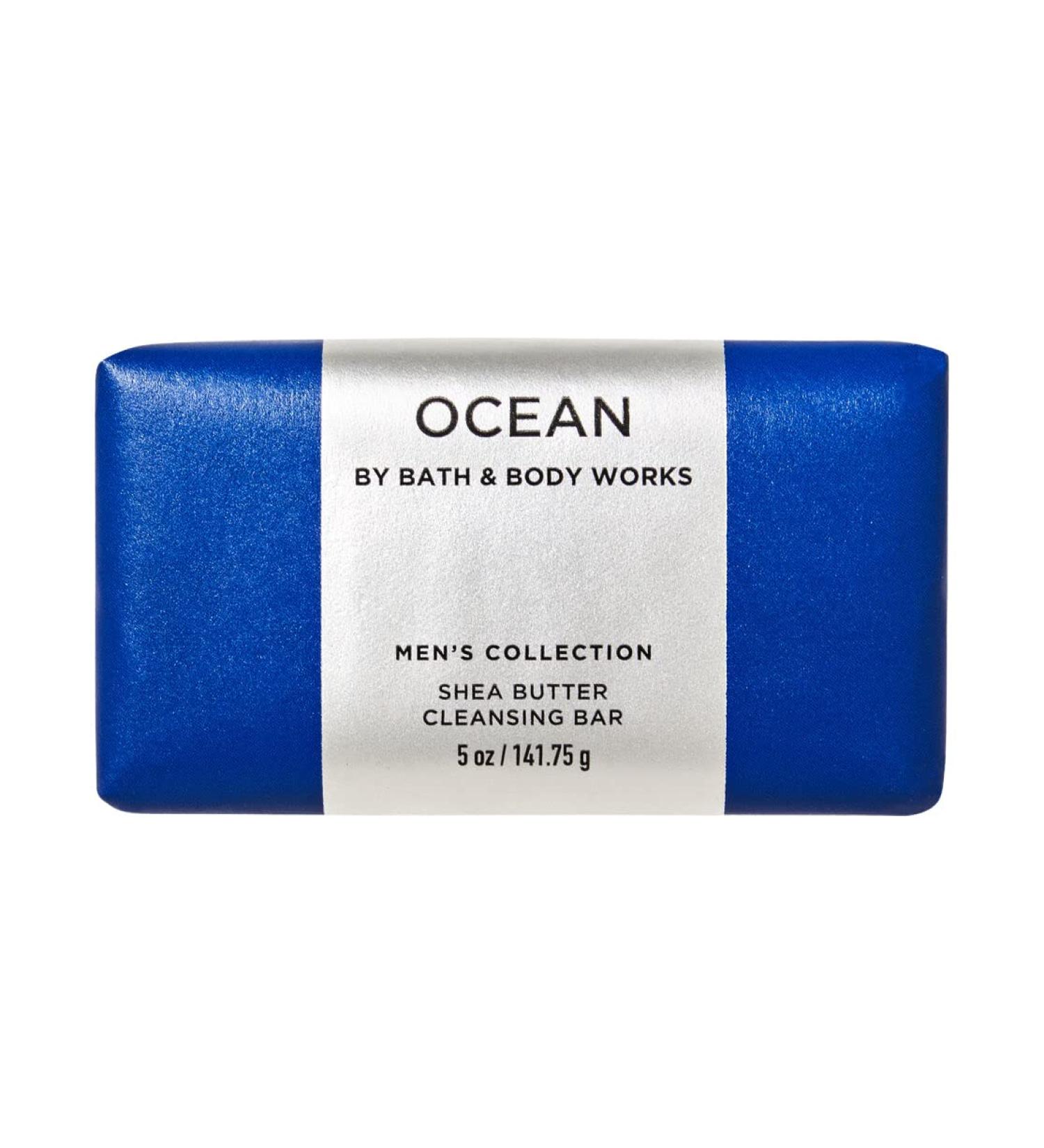 Bath and Body Works Ocean For Men Shea Butter Cleansing Bar 4.2 oz Ocean 5 Ounce (Pack of 1)