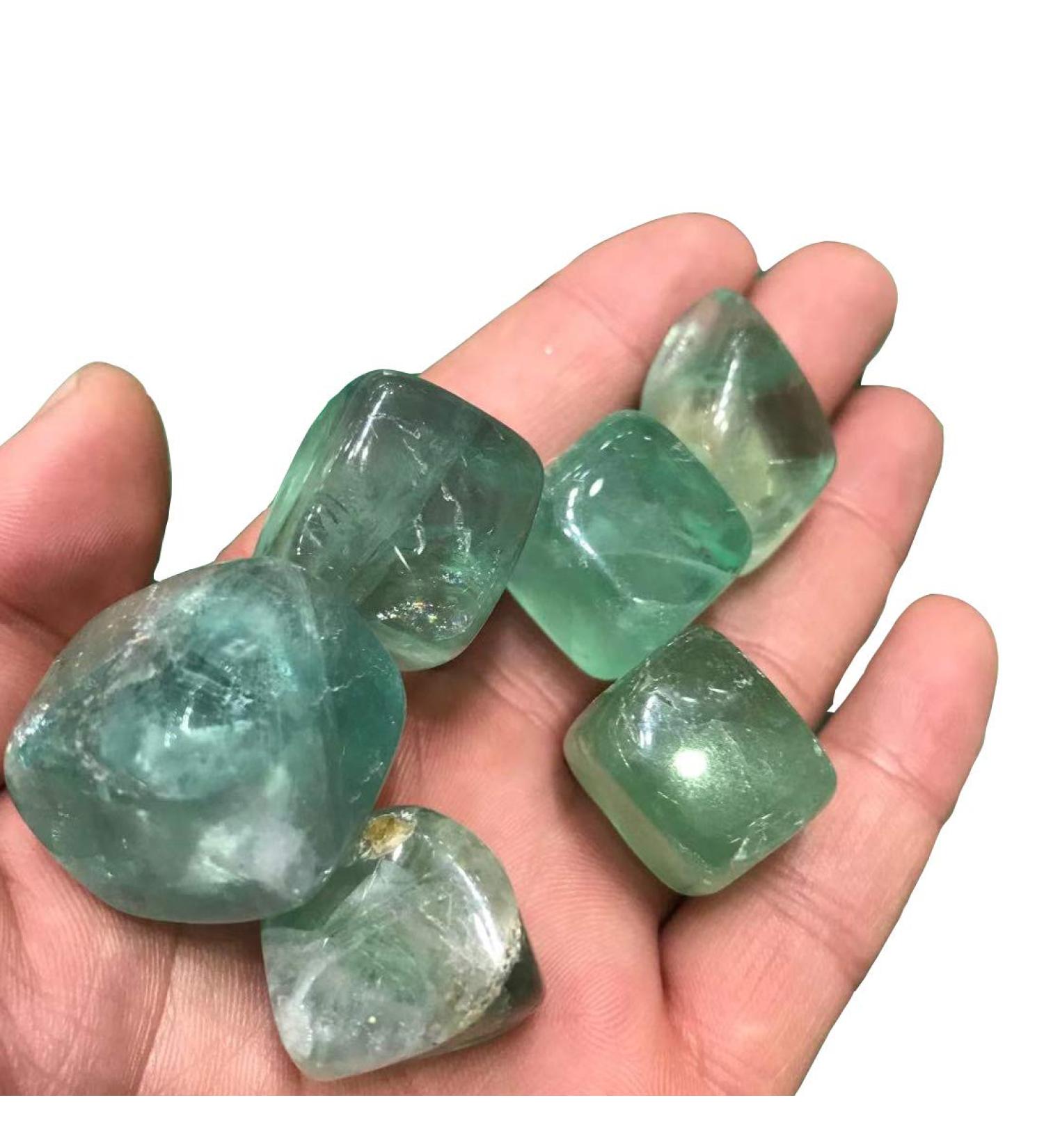 10pc Rough Natural Crystal Quartz Cube Stone Decoration Green Fluorite Quartz Tumbled for Ornaments Gifts Natural Stones and Minerals - Buy Online on GoSupps.com