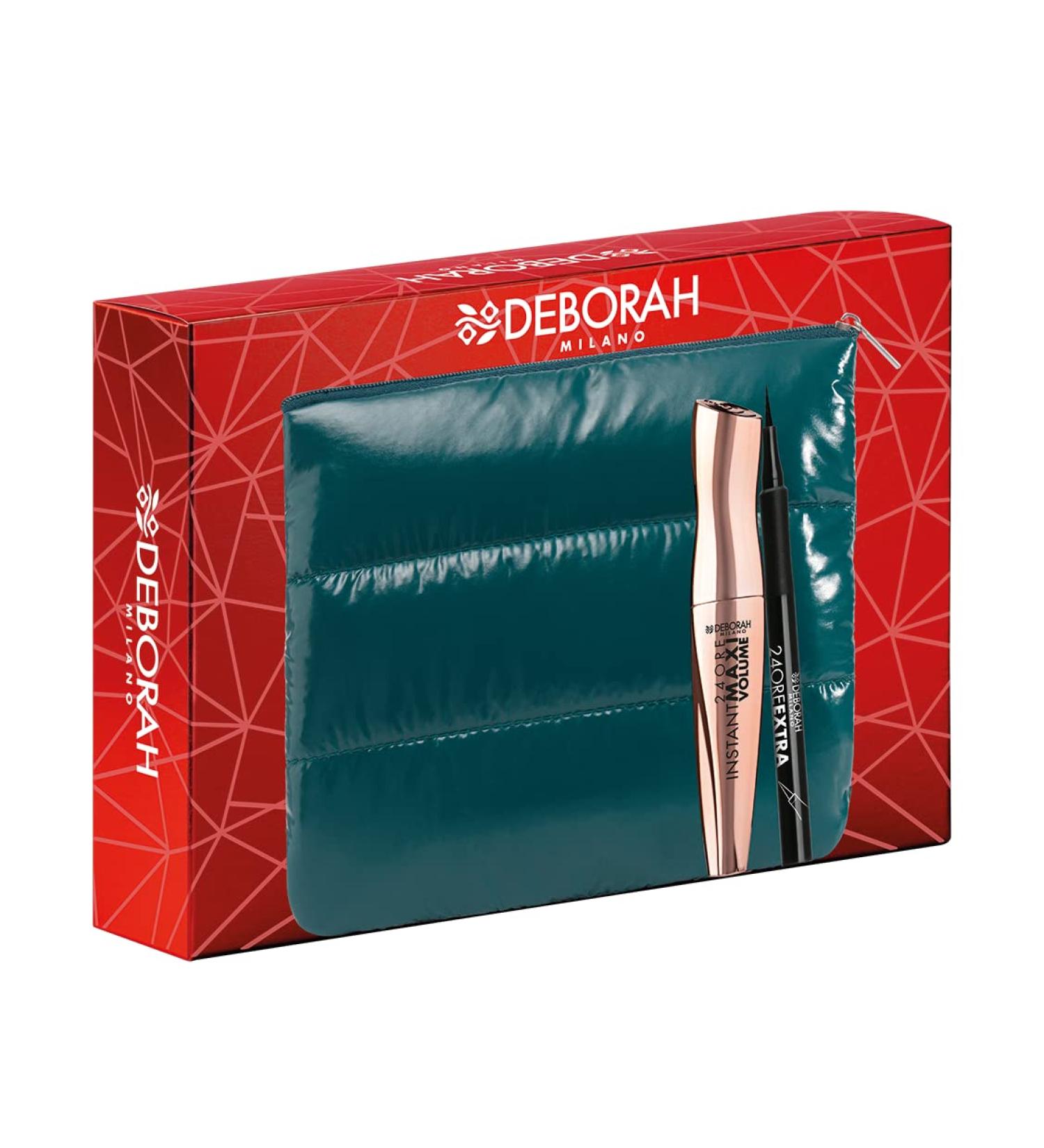  DEBORAH Deborah Milano Pouch Gift Idea No. 04 with Instant Mascara Maxi Volume and Eyeliner Pen 24 Hours Extra Black - Buy Online on GoSupps.com
