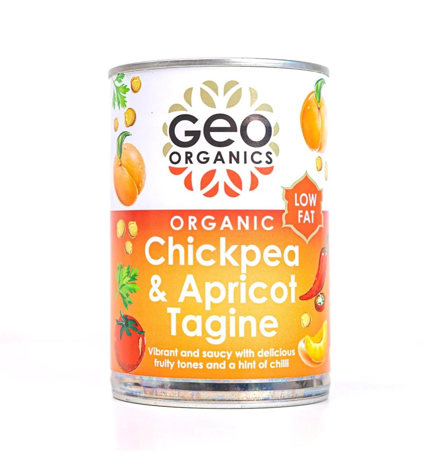 Geo Organics Chickpea and Apricot Tagine | Ready Meal in 3 Minites | 100% plant-based | Low Fat | Suitable For Everyone | 400 Grams (400 Grams - Pack of 6) 400g (Pack of 6) - Buy Online on GoSupps.com