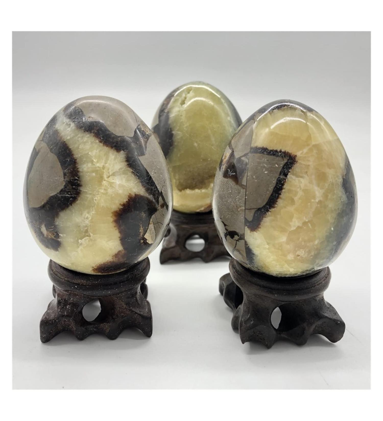 Natural Crystal Rough Natural septarian Egg Quartz Crystal Specimen Quartz Crystal Egg Healing+Stand Random 1pc - Buy Online on GoSupps.com