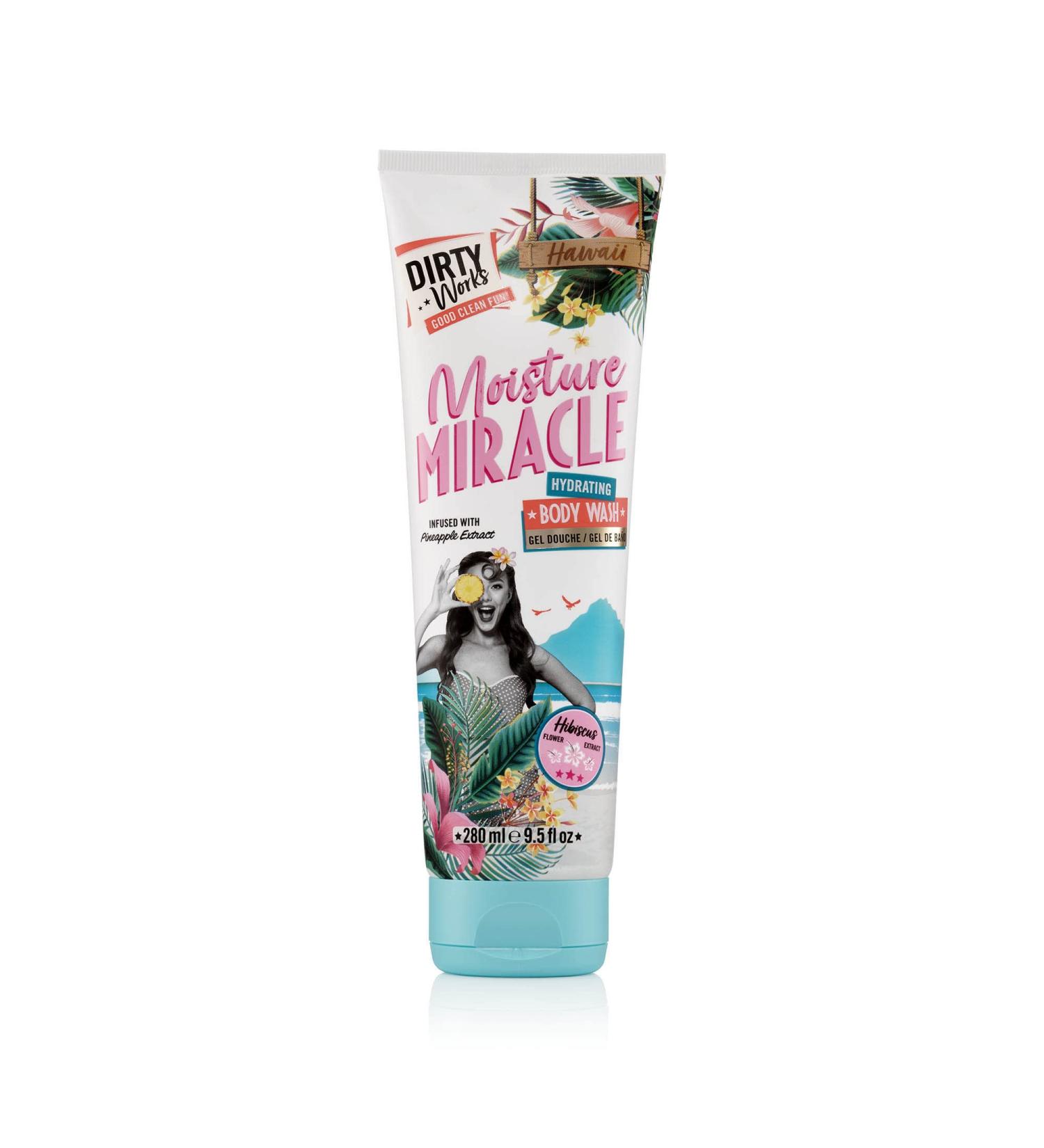 Dirty Works Moisture Miracle Hydrating Body Wash | Luxury Tropical Shower Gel 280ml - Refreshing Skin Care for All Skin Types - Buy Online on GoSupps.com