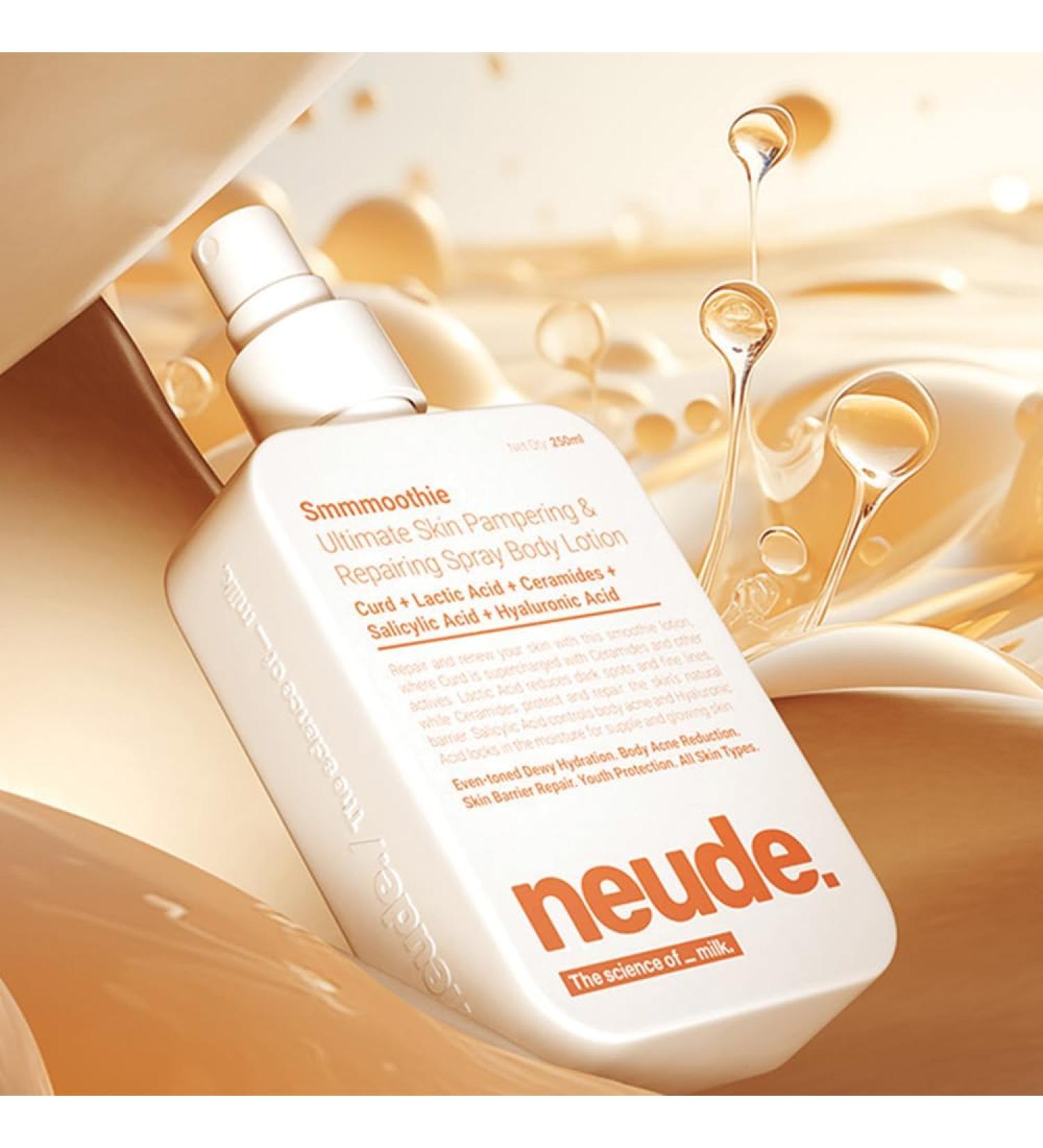 BEMT Smmmoothie Ultra-Light Body Lotion with Ceramides Lactic Acid Niacinamide & Hyaluronic Acid | Hydrating & Nourishing Formula for Softer-Looking Skin | Fast-Absorbing Non-Sticky Lotion 250 ml - Buy Online on GoSupps.com