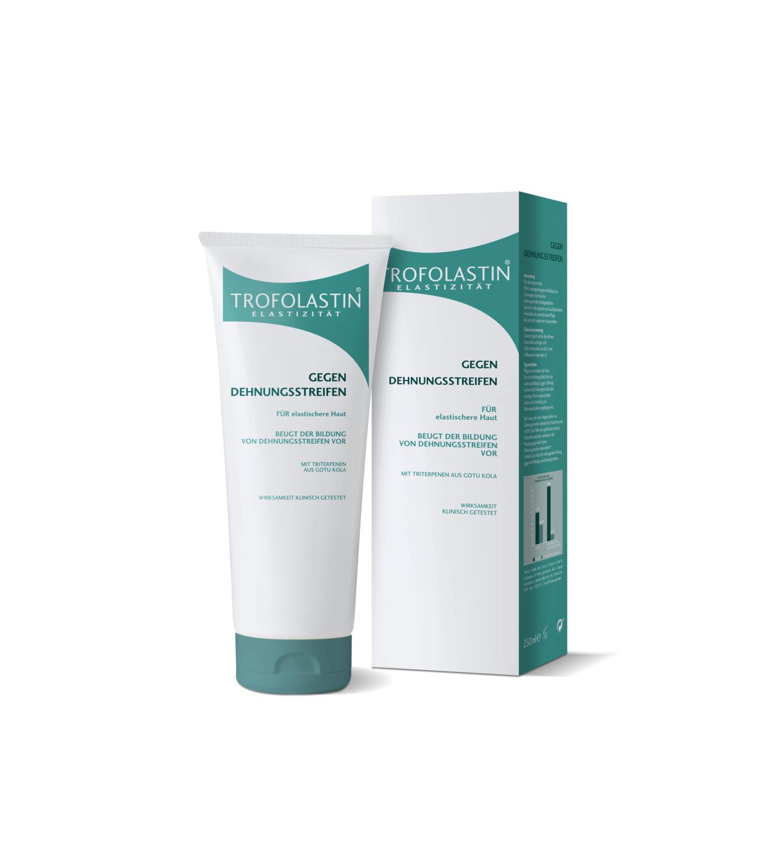 Trofolastin Cream for Stretch Marks - Prevent Pregnancy Stripes & Enhance Skin Elasticity - 250 ml Scar Cream - Buy Online on GoSupps.com