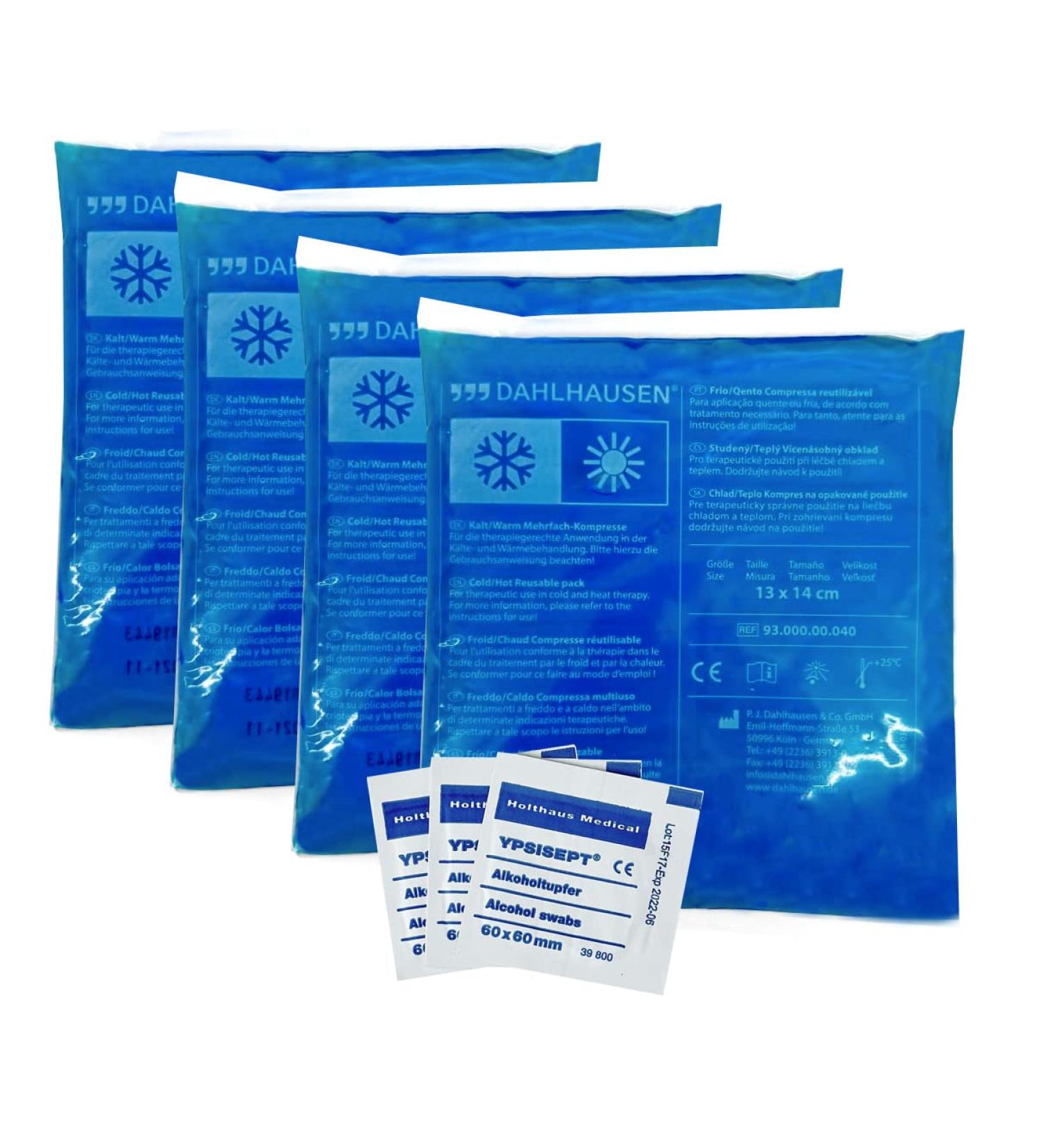 4 x cold-warm compresses 13 x 14 cm (cooling pad cold pad gel pad)