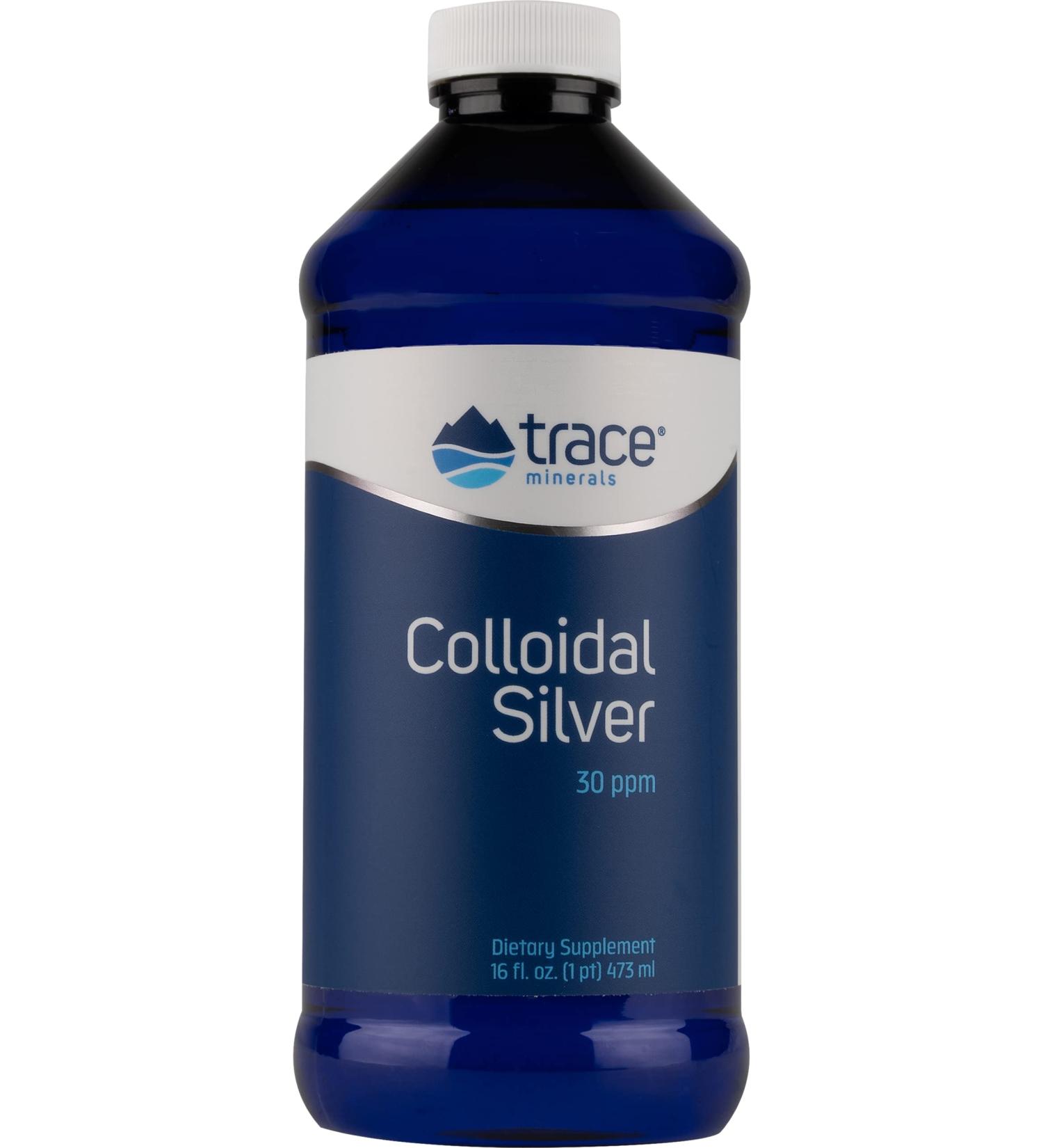 Certified Organic Vegan Colloidal Silver 16oz Liquid Mineral Supplement - 30PPM Bio-Active Silver Hydrosol for Immune Support - Buy Online on GoSupps.com