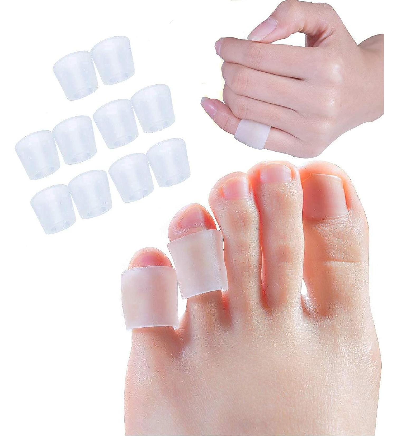 12x Silicone Toe Protectors & Gel Toe Caps - Ultimate Finger Protection Bandage for Men & Women - Buy Online on GoSupps.com