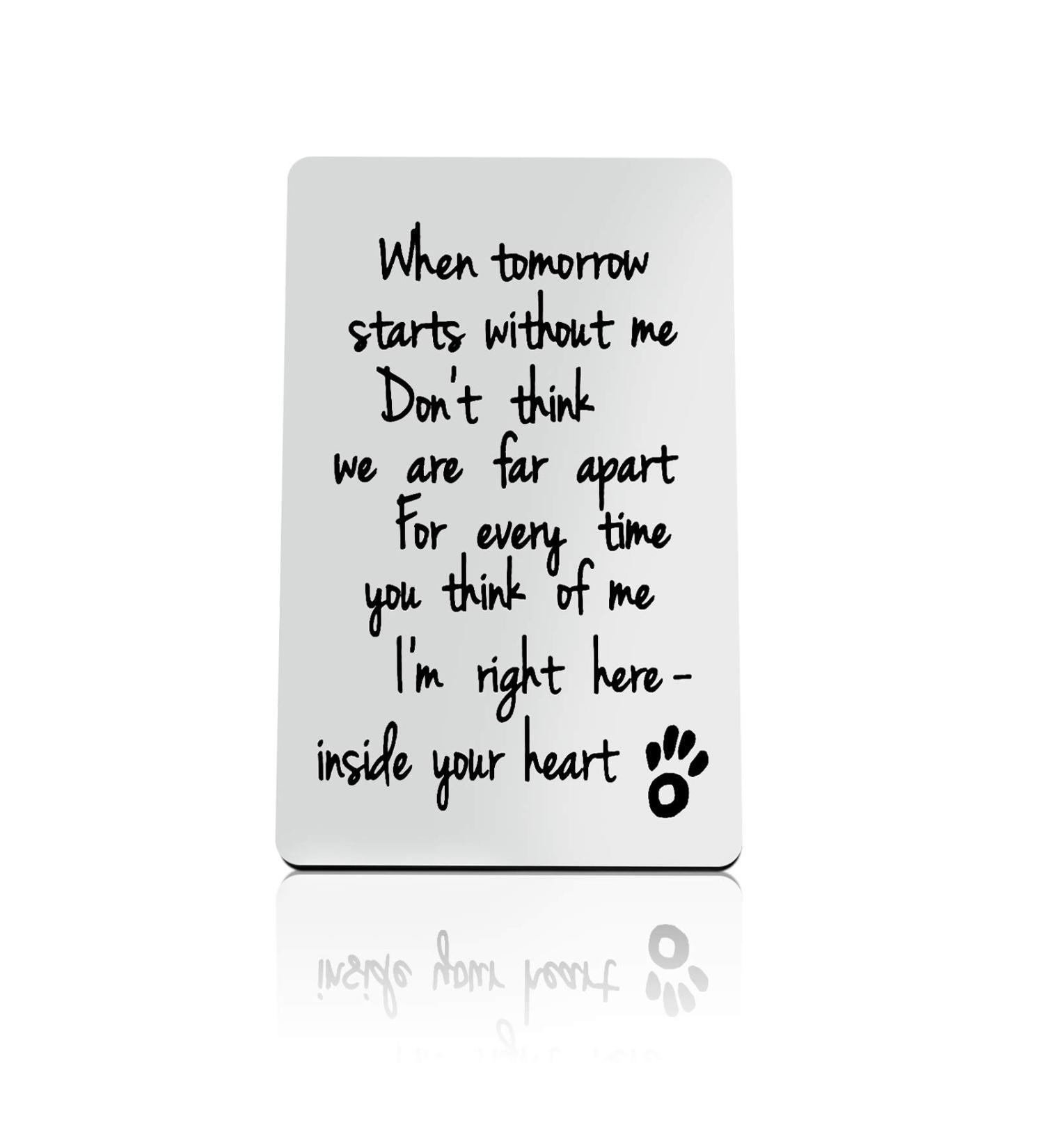 Loss of Pet Wallet Card Gifts Pet Memorial Card Sympathy Gifts for Men Women Family Dog Cat Remembrance Gift for Pet Lover in Memory of Dog Cat Gifts Memorial Gift for Friends Coworker Family - Buy Online on GoSupps.com