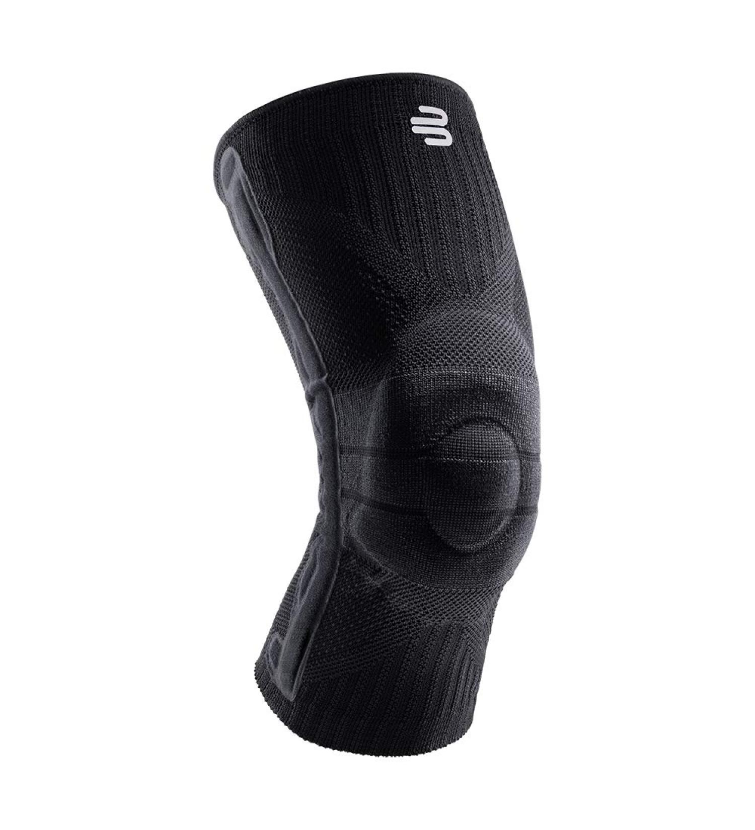 BAUERFEIND Knee Support with Silicone Ring | All Black XL - Adjustable Support for Right or Left Knee - International Shipping Available - Buy Online on GoSupps.com