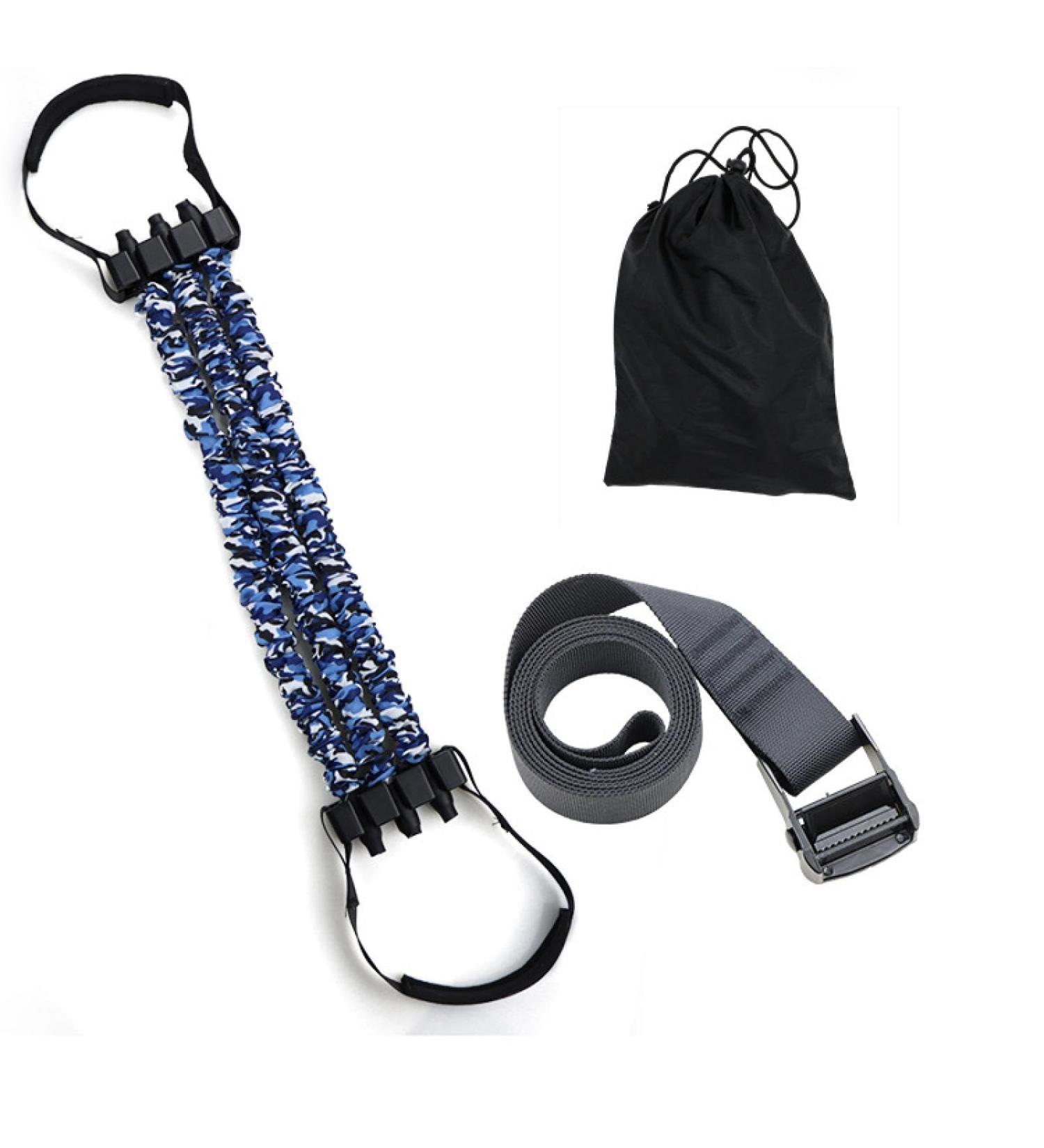 Pull-up Assist Belt Power Strap Horizontal bar Training Belt Home Bungee Cord Puller Resistance Band Gym Equipment Camouflage Blue-white 45 Lbs