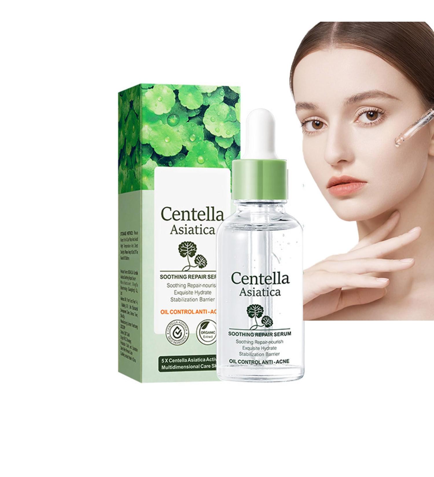 Centella Asiatica Soothing Repair Facial Serum | Lightweight Hydrating Daily Moisturizer | Anti-Acne & Oil Control | 30ml - International Shipping - Buy Online on GoSupps.com