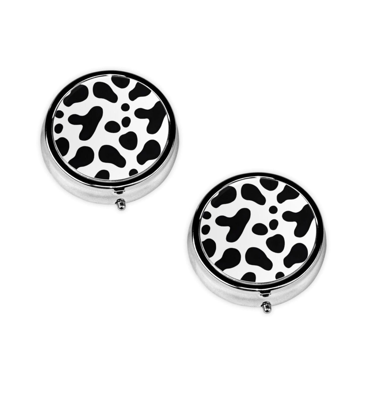 Black Leopard Mini Pill Box | 3-Compartment Travel Organizer | Portable Medicine Case for Home & Office - Buy Online on GoSupps.com